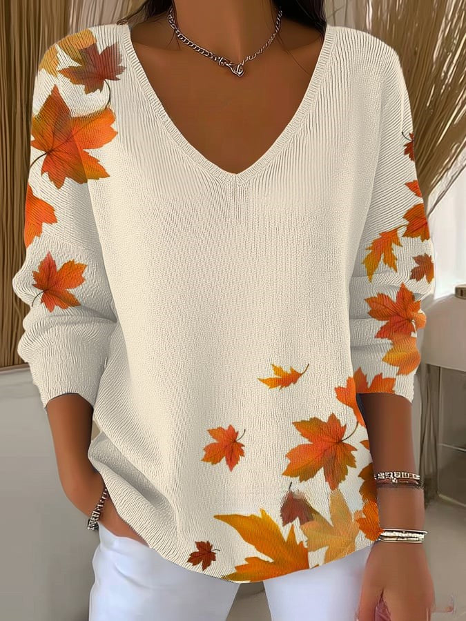 CELESTE - Sweater with V-neck