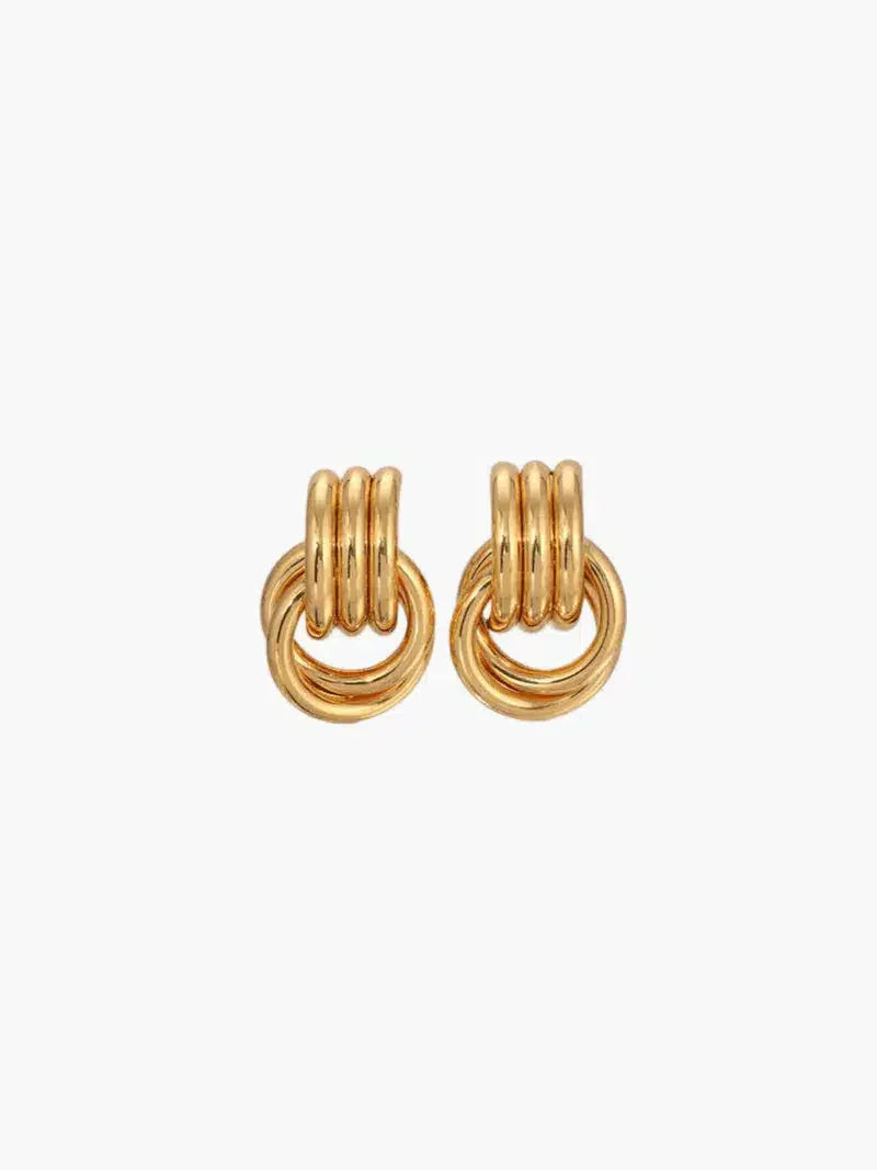 Luisa – Hollow design – Mini hoop earrings-10173354574151-Ivory Ombre