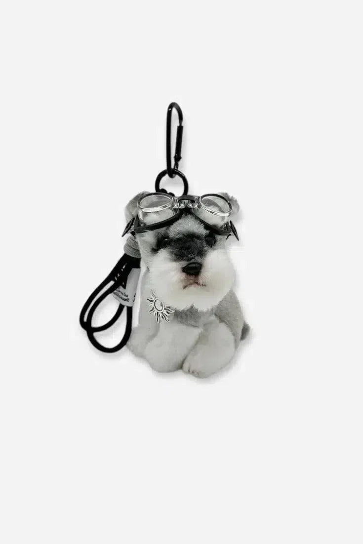 Schnauzer Aviator – Playful design – Bag charm-10174676730183-Ivory Ombre