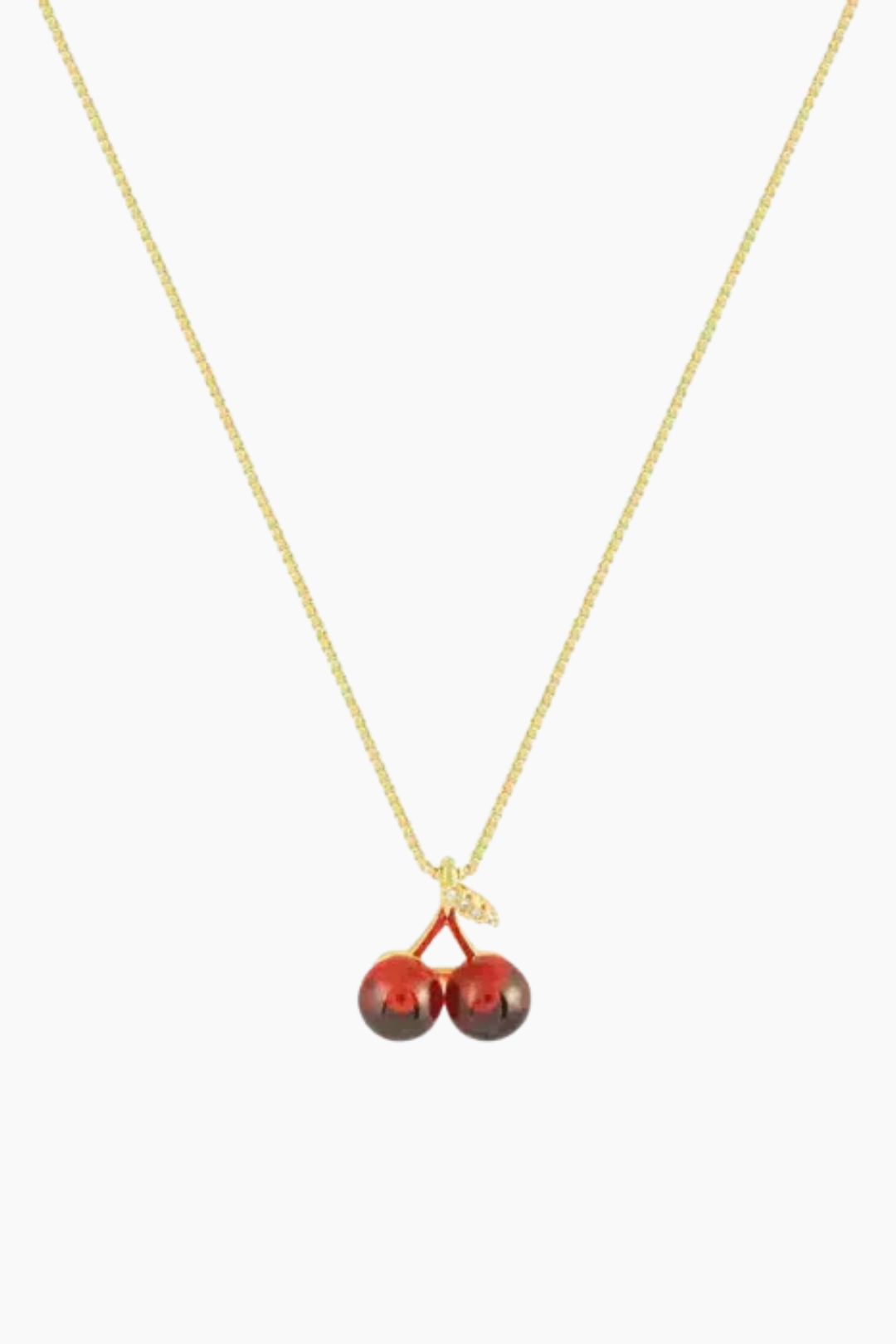 Clarisse – Gold-plated – Cherry charm necklace