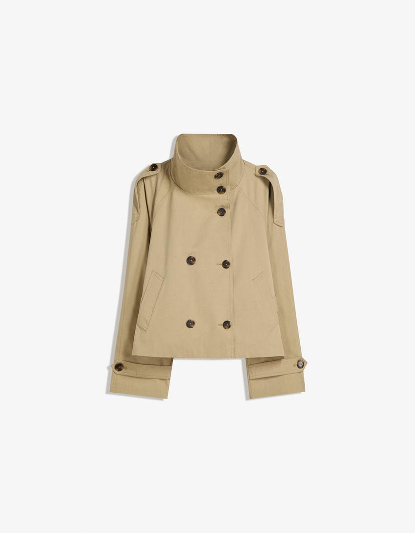 Calvéra – Belted design – Cropped trench jacket