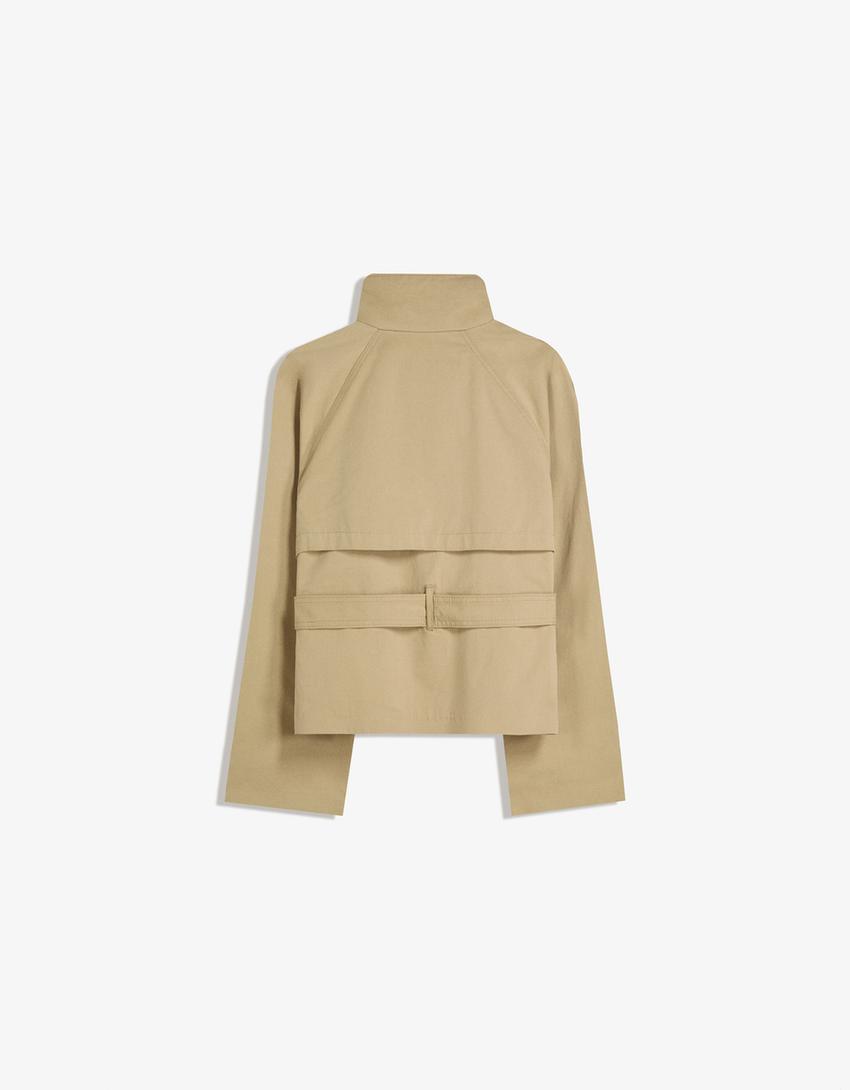 Calvéra – Belted design – Cropped trench jacket