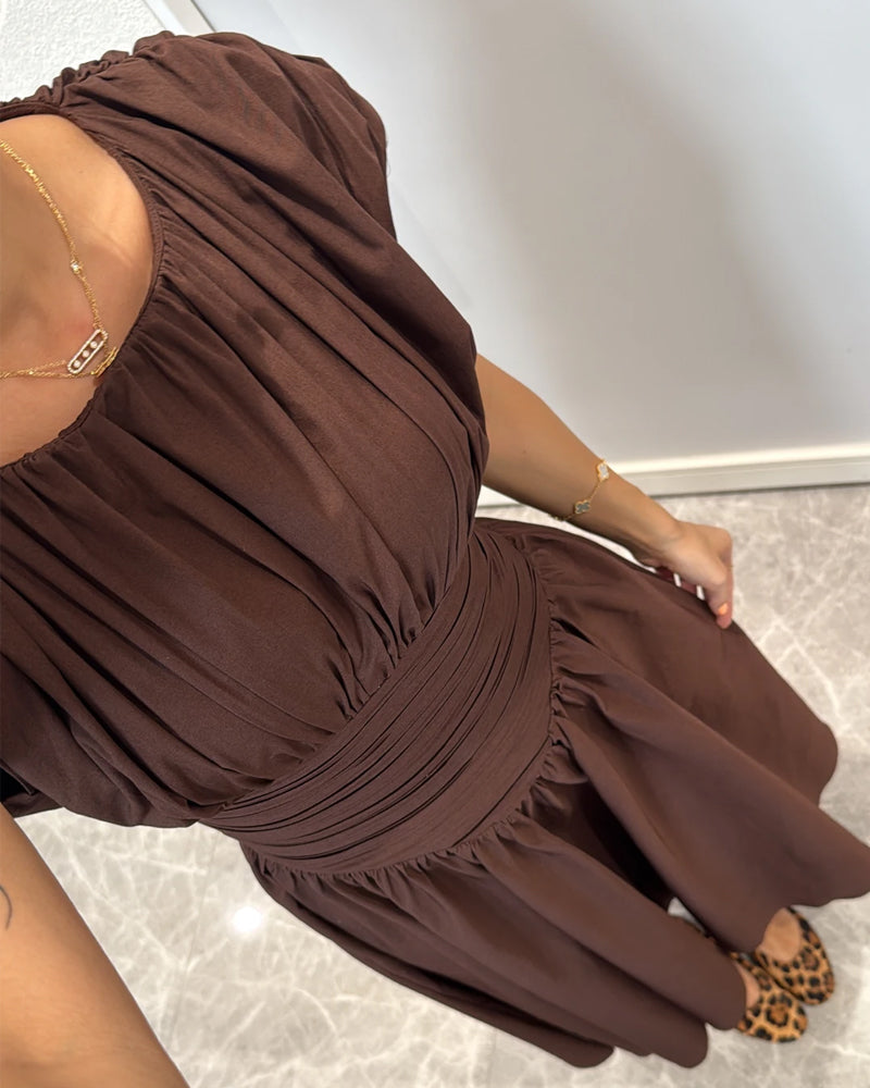 Mariella – Ruched waist – Midi dress