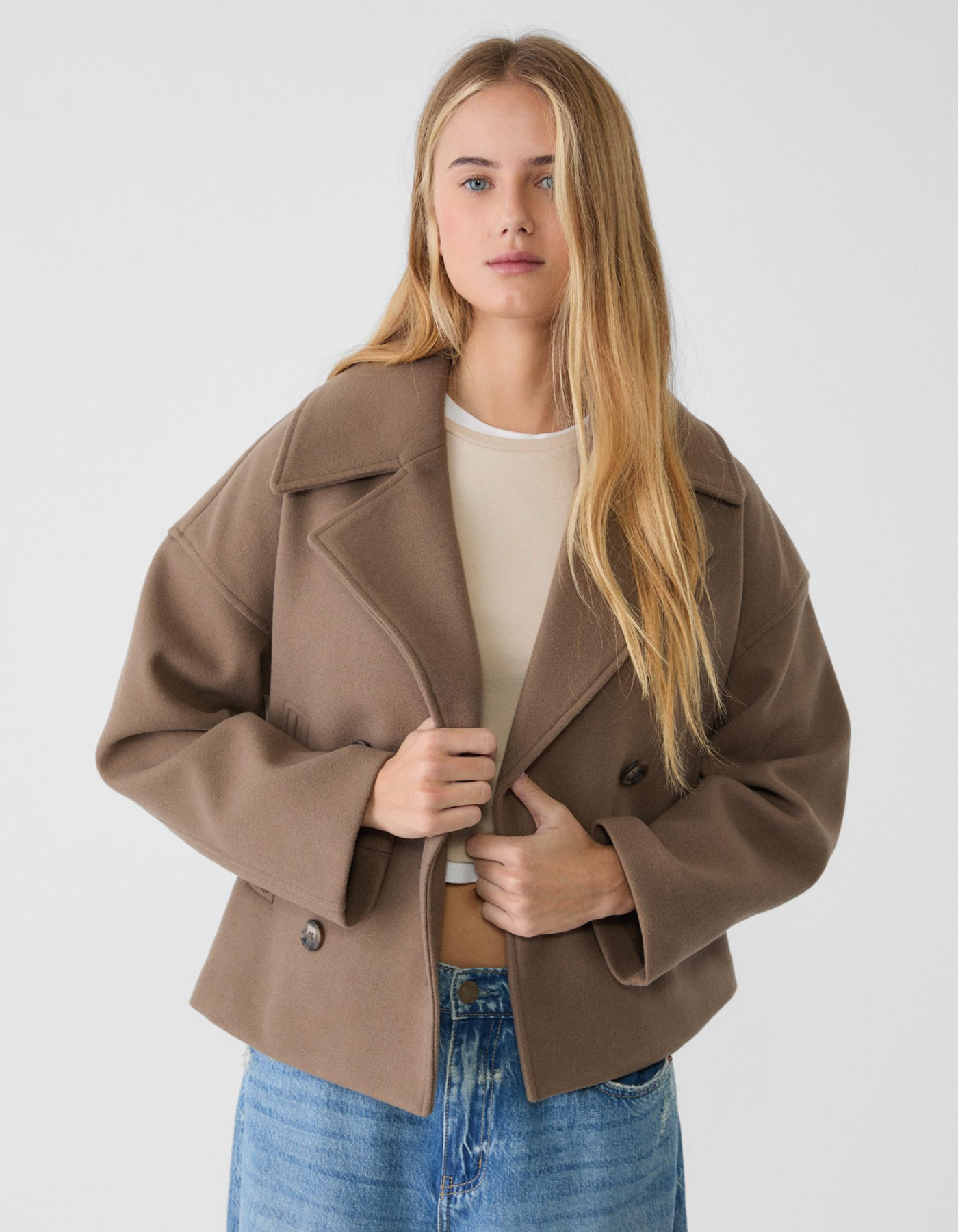 Marcelline – Double-breasted – Cropped pea coat