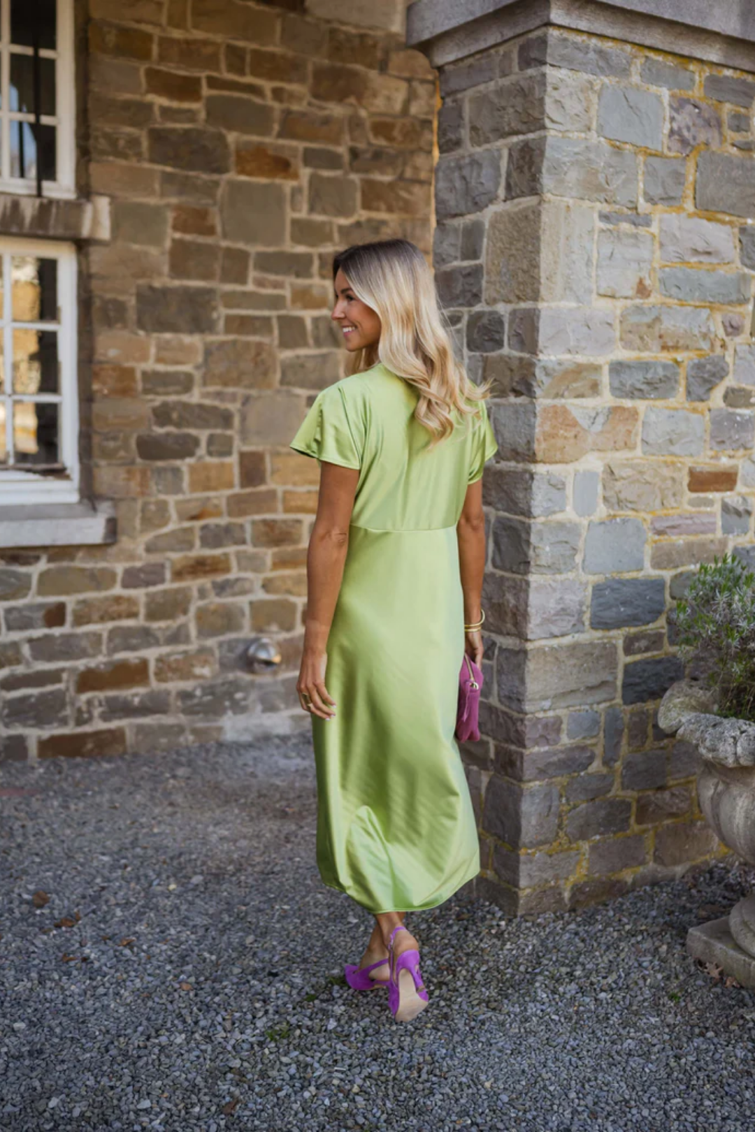 Laura – Glossy finish – Midi dress