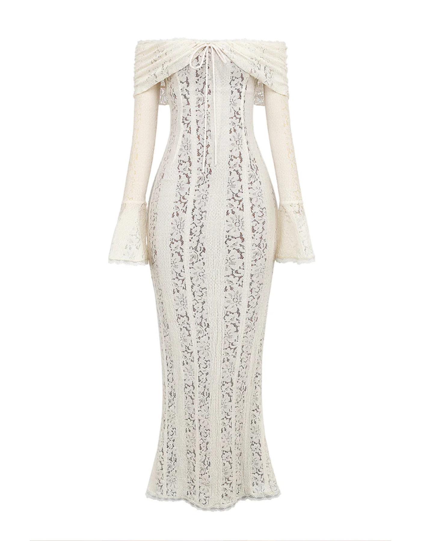 Julie – Off-shoulder design – Lace maternity dress