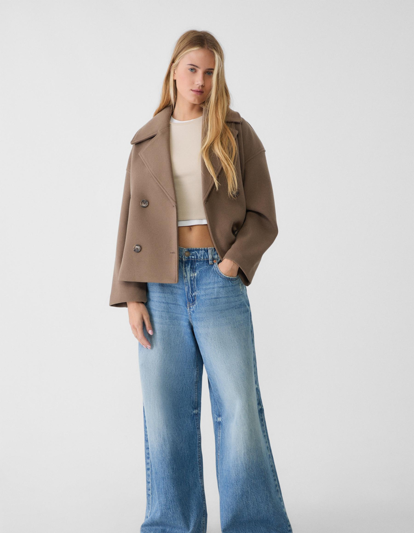 Marcelline – Double-breasted – Cropped pea coat