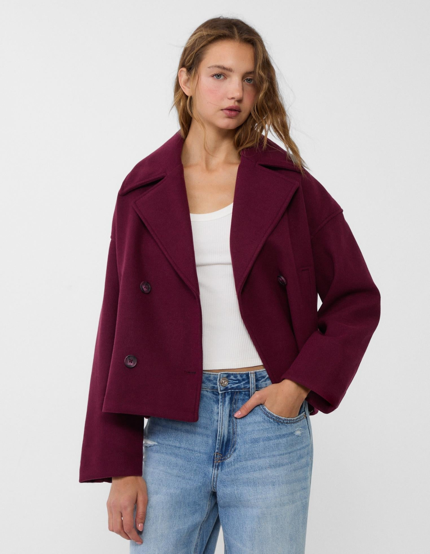 Marcelline – Double-breasted – Cropped pea coat