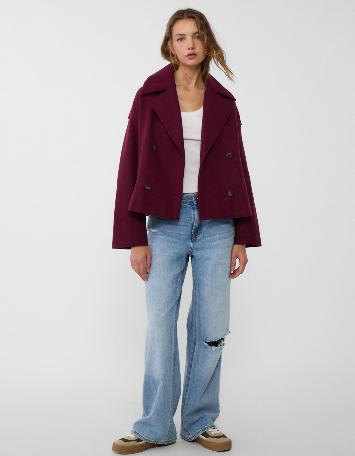 Marcelline – Double-breasted – Cropped pea coat
