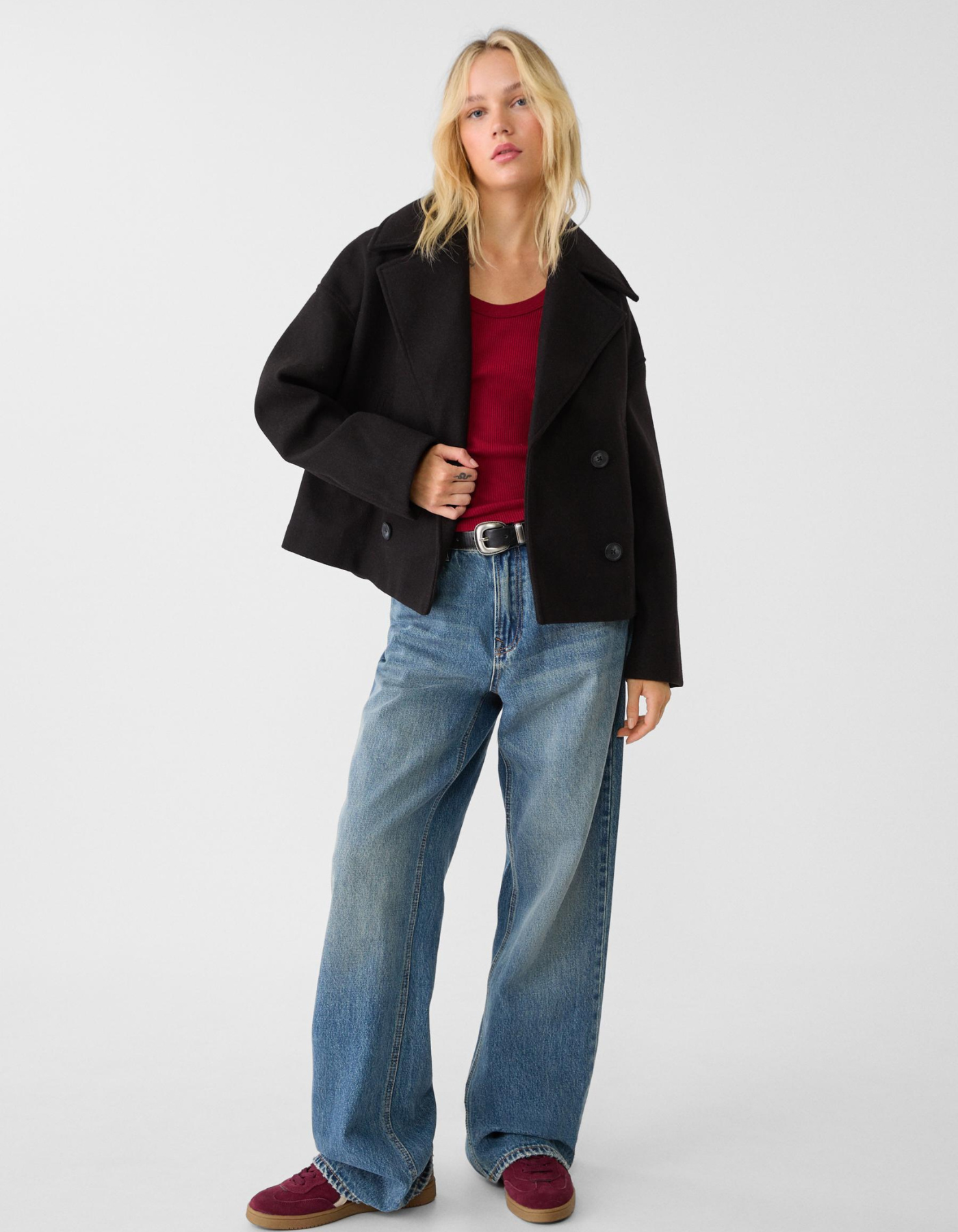 Marcelline – Double-breasted – Cropped pea coat