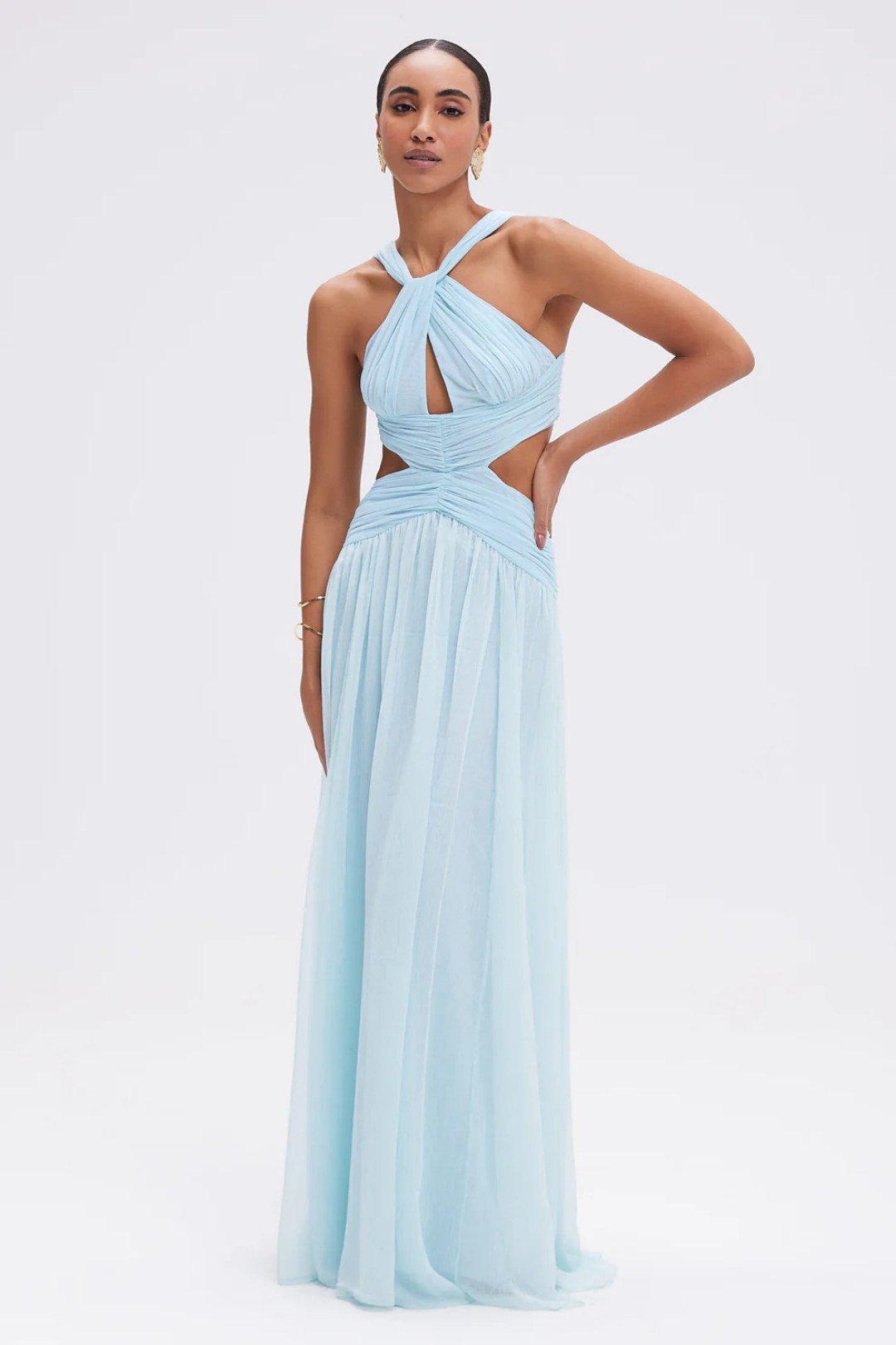 Samira – Ruched cut-out design – Maxi dress