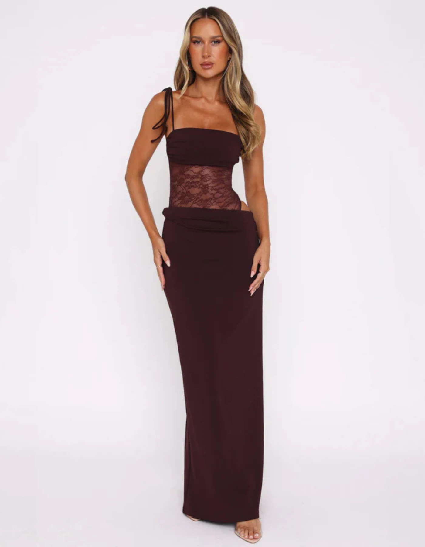 Lianne – Lace corset detailing – Maxi dress
