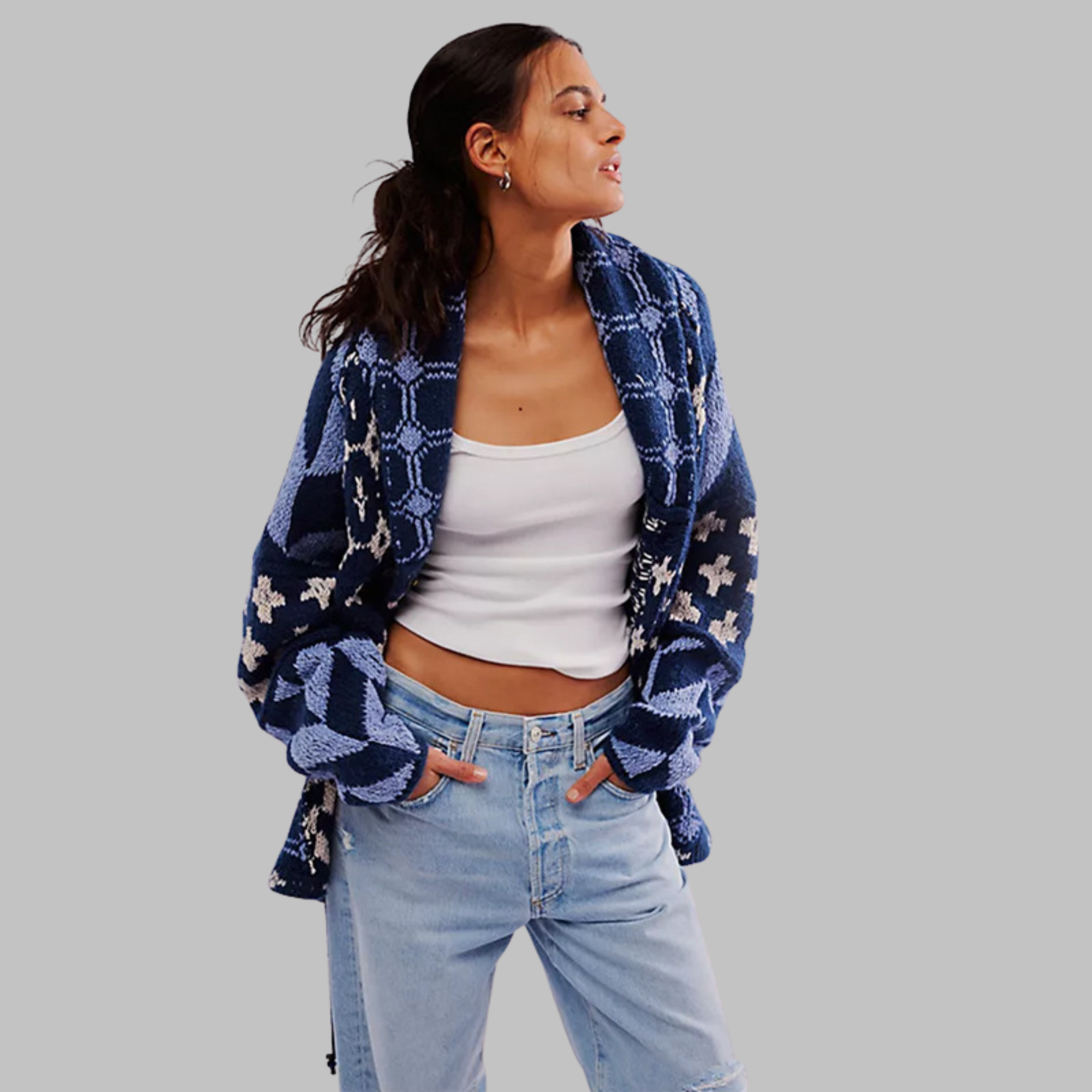 Isabelle – Geometric pattern – Knit sweater