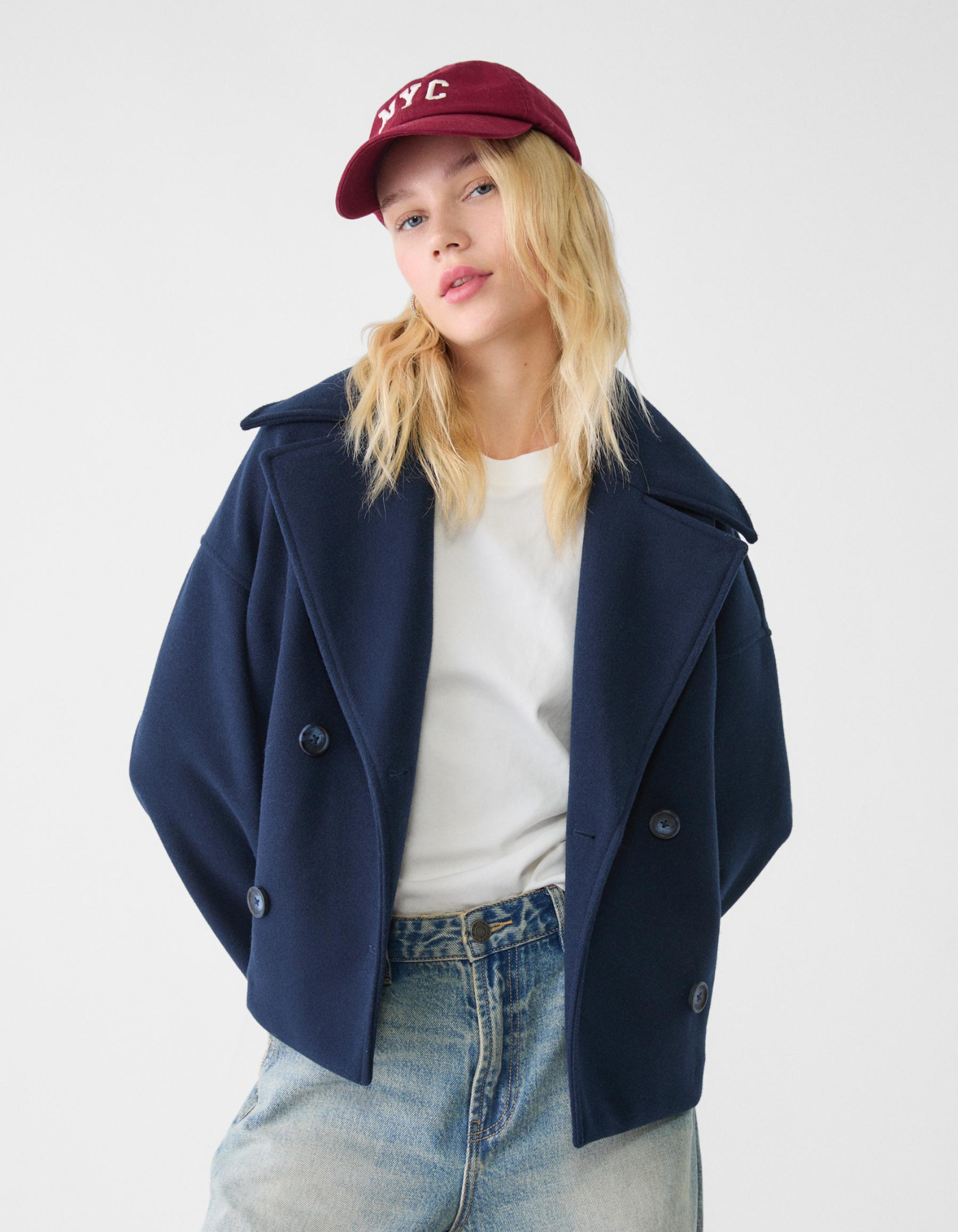 Marcelline – Double-breasted – Cropped pea coat