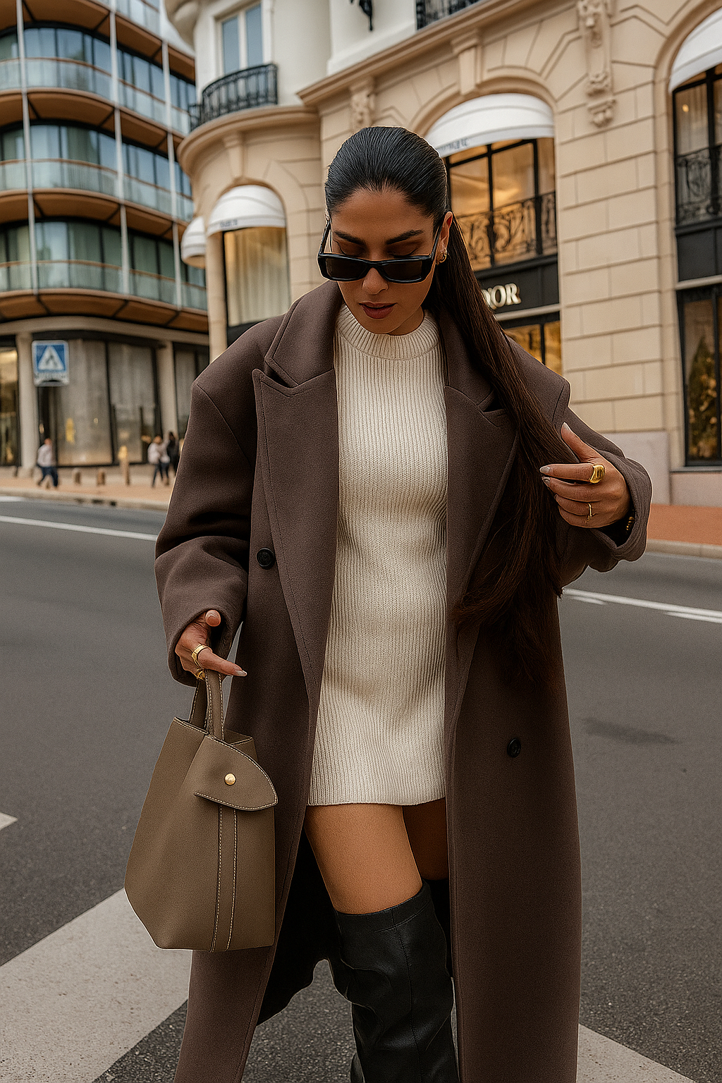 Valentia – Oversized fit – Long wool blend coat