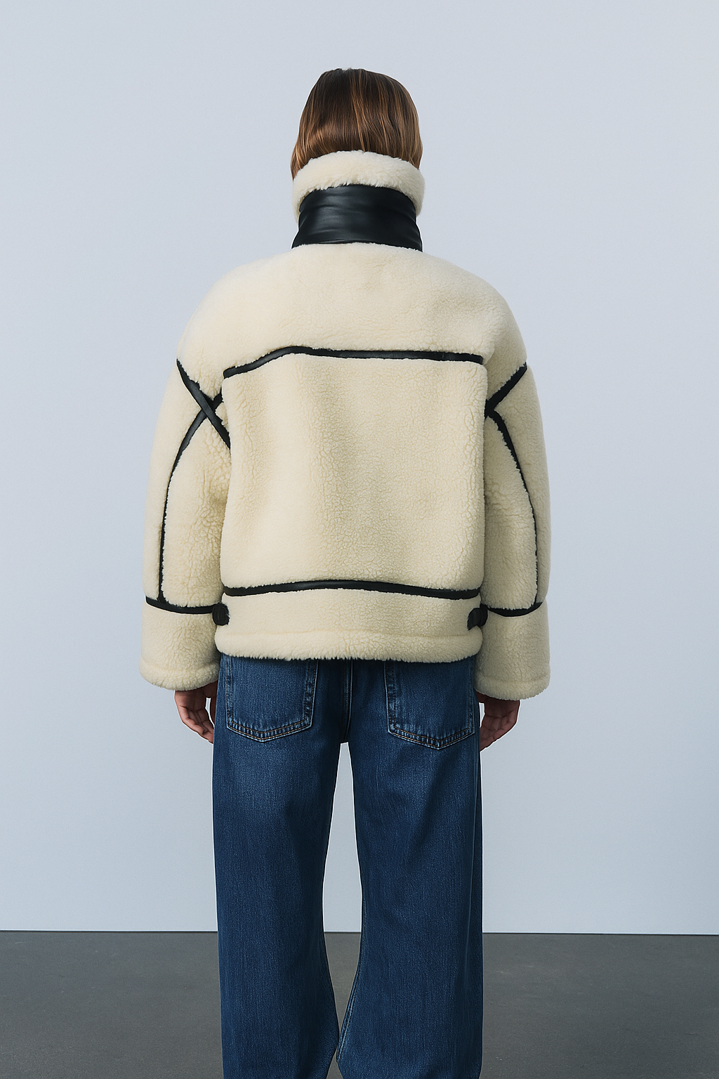 Alvarine – Contrast trim – Shearling jacket