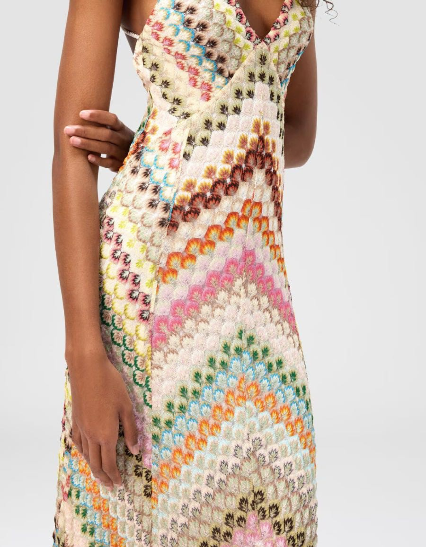 Zinnia – Colourful chevron design – Maxi dress