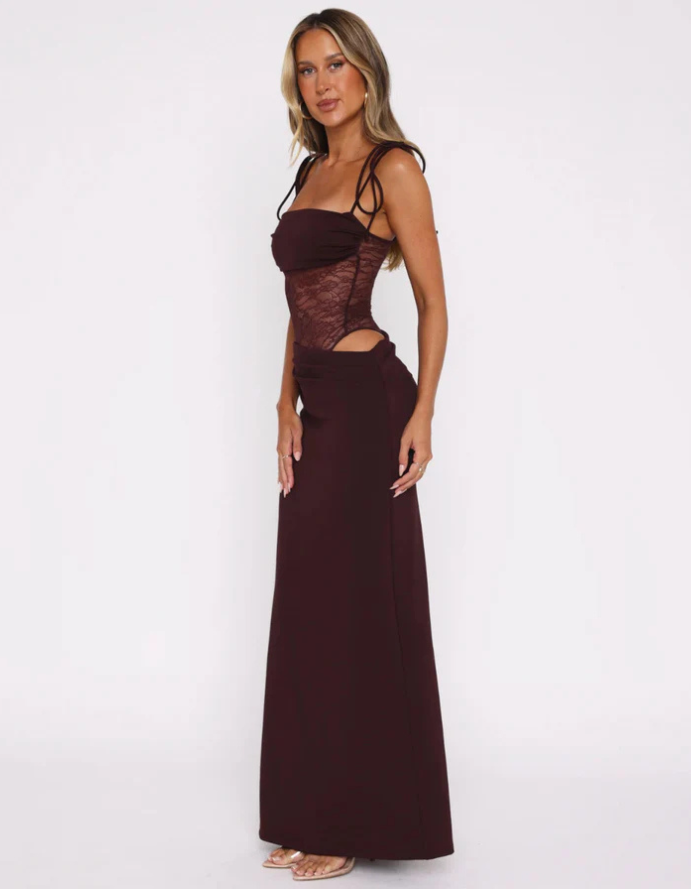 Lianne – Lace corset detailing – Maxi dress
