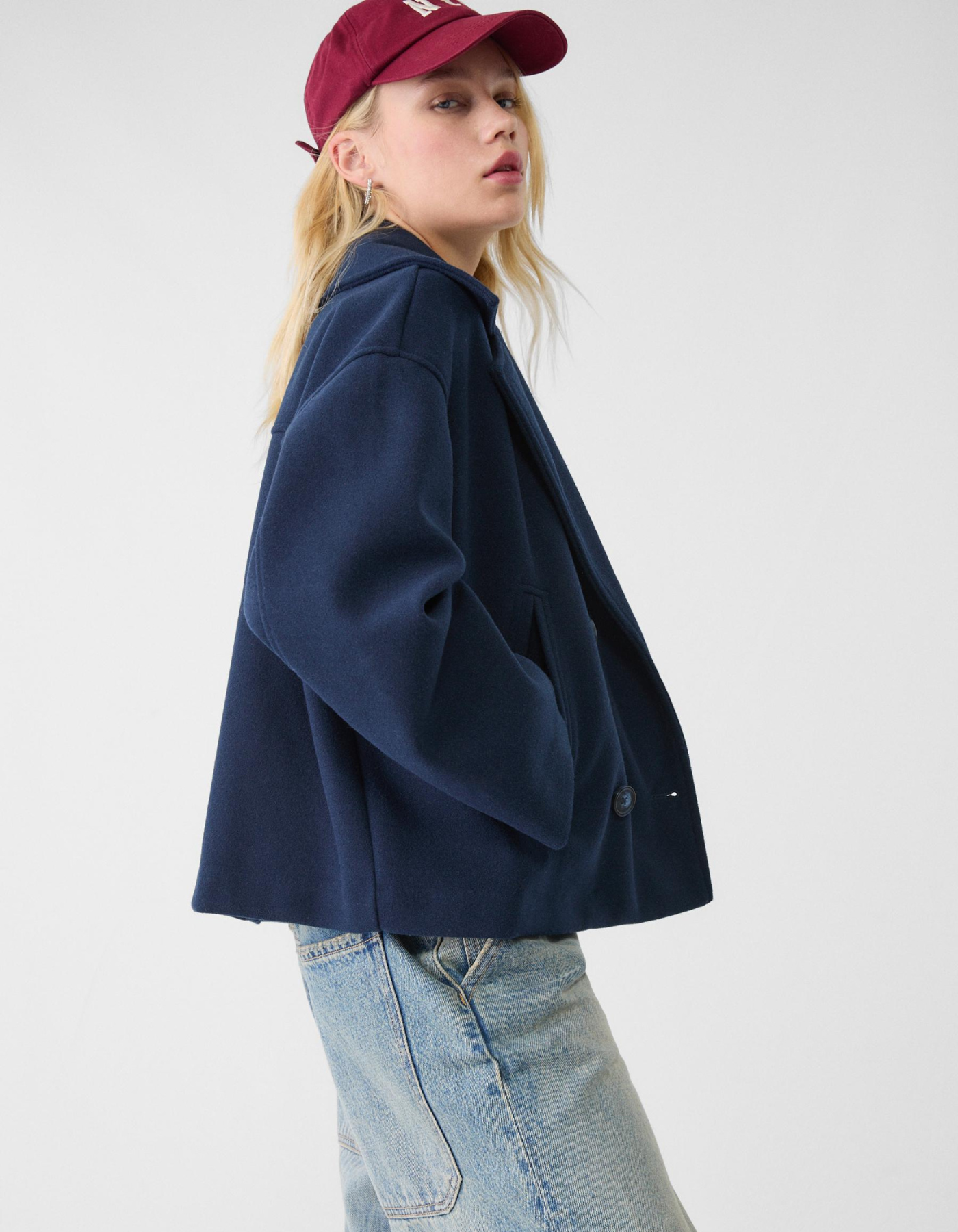 Marcelline – Double-breasted – Cropped pea coat