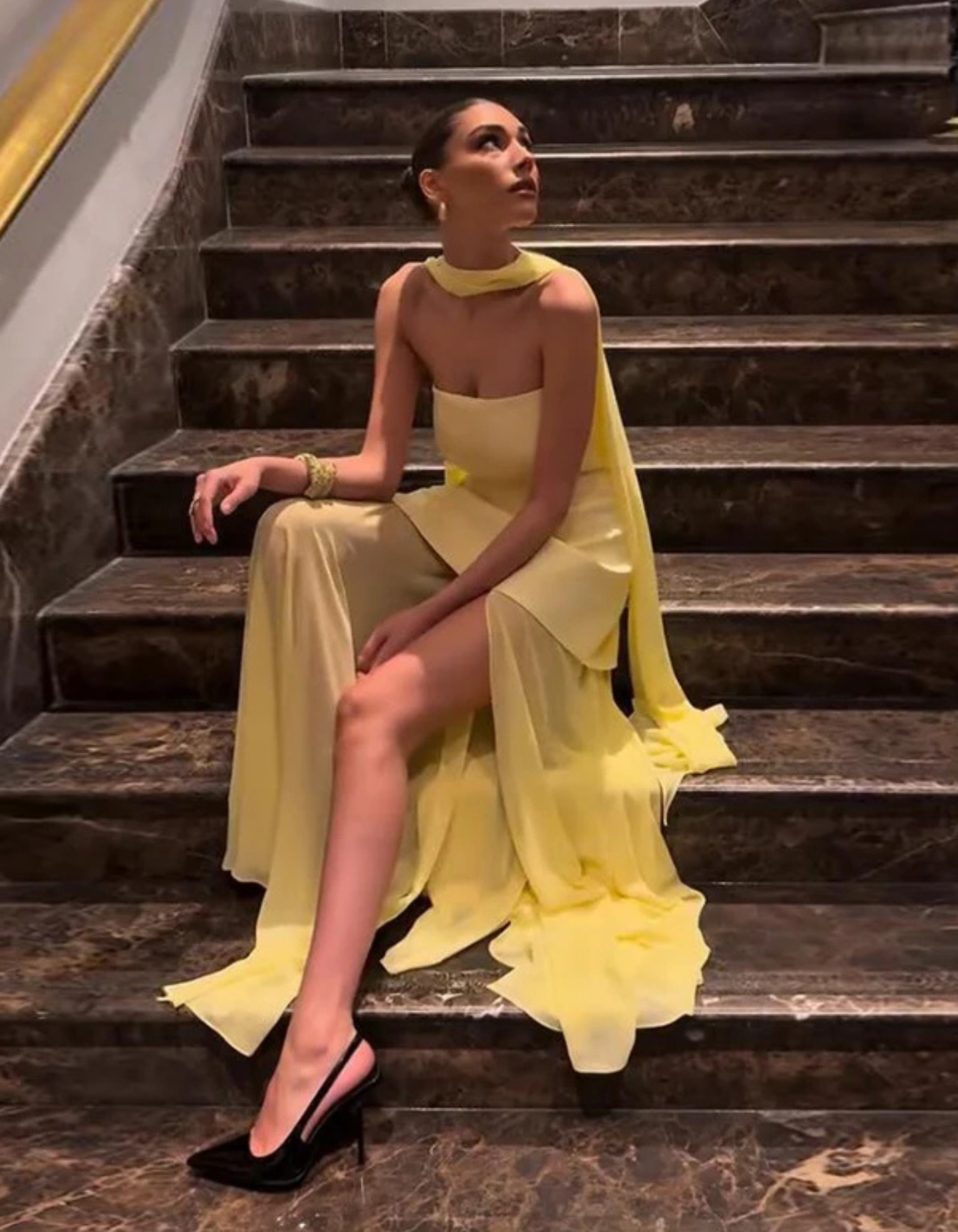 Elyanne – Chiffon asymmetrical design – Maxi dress
