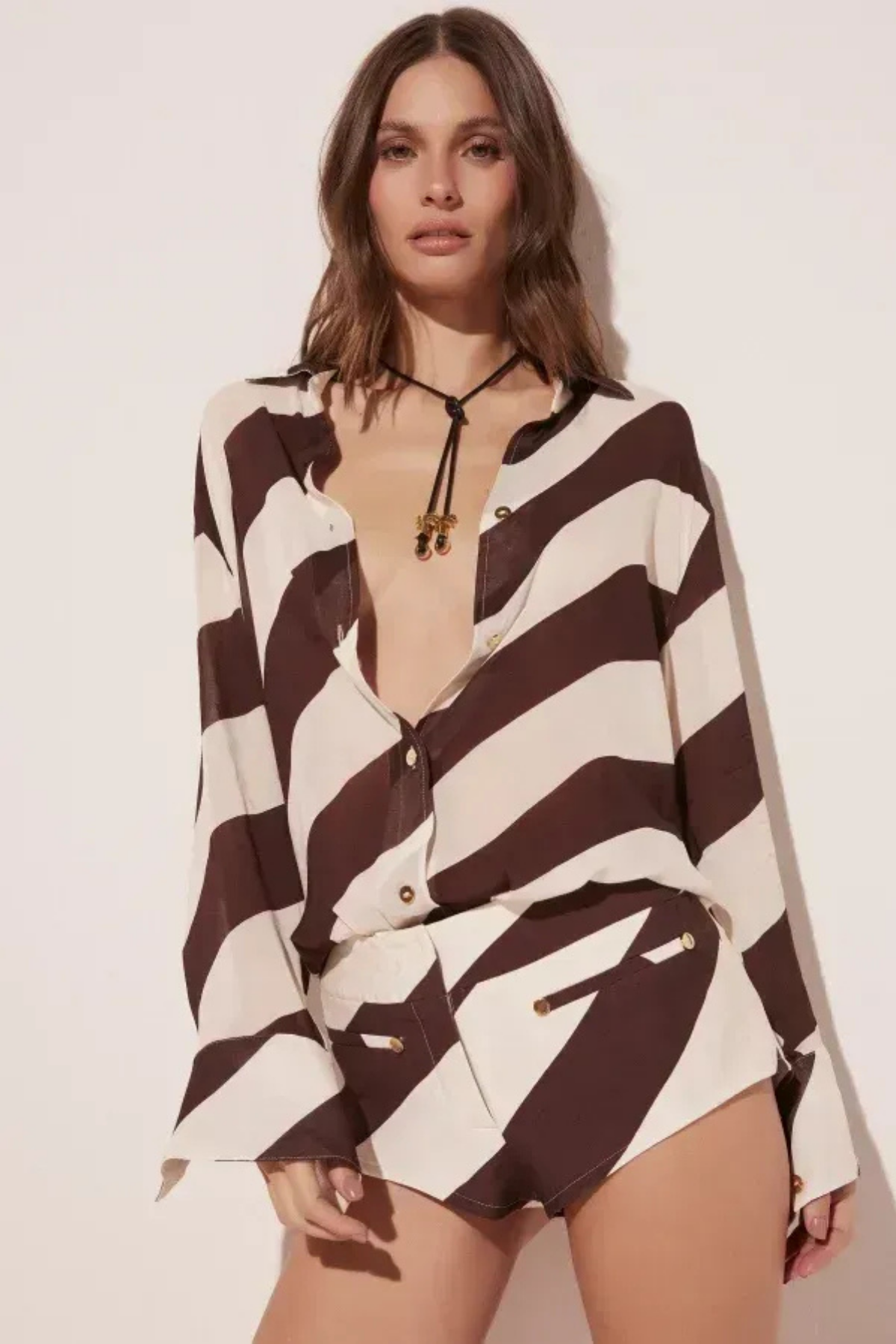 Zaviana – Bold stripe – Co-ord shirt and shorts set