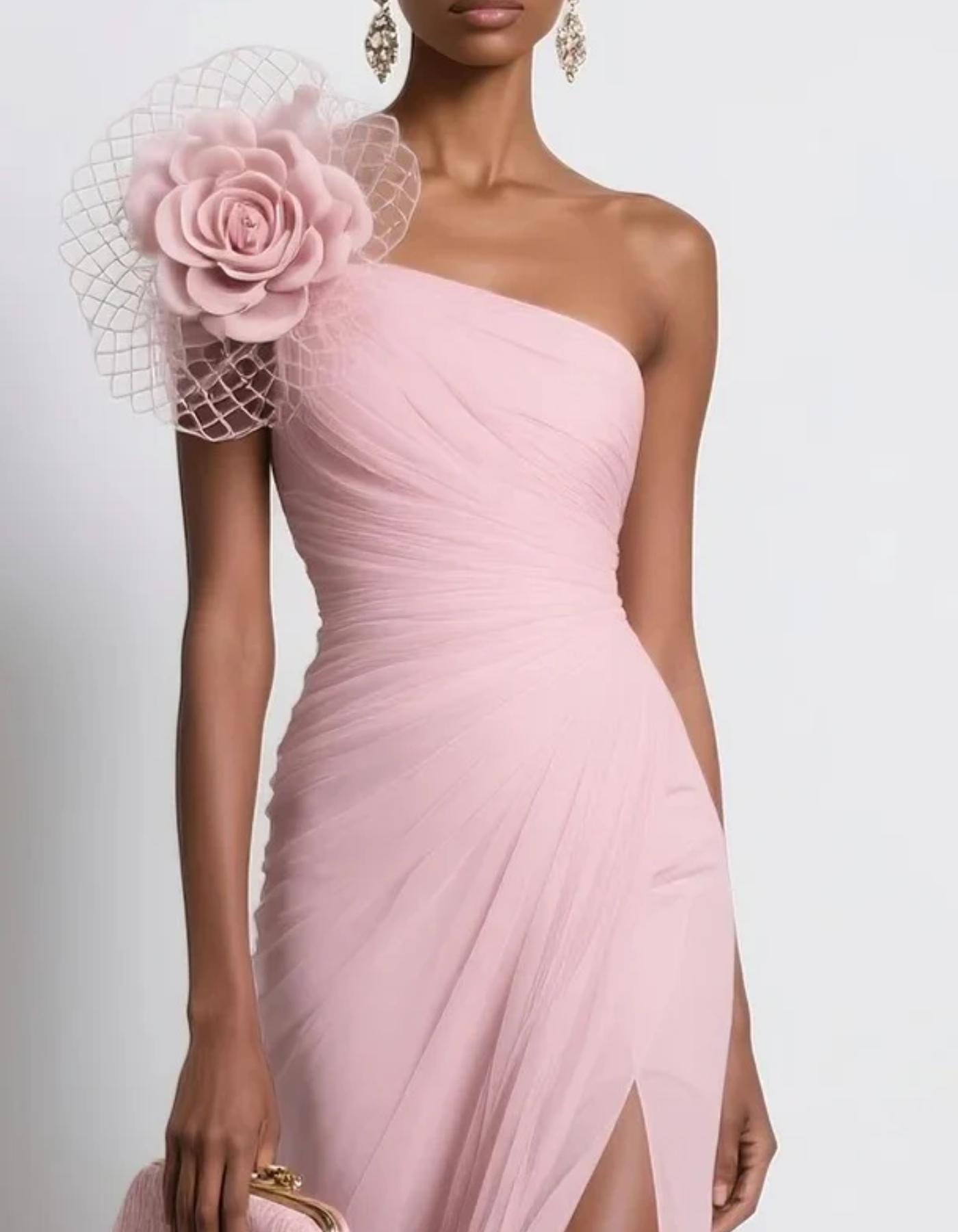 Isabelle – Floral accent – Evening dress