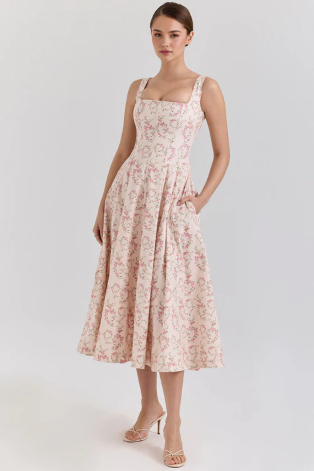 Rosabel – Corset back – Midi dress