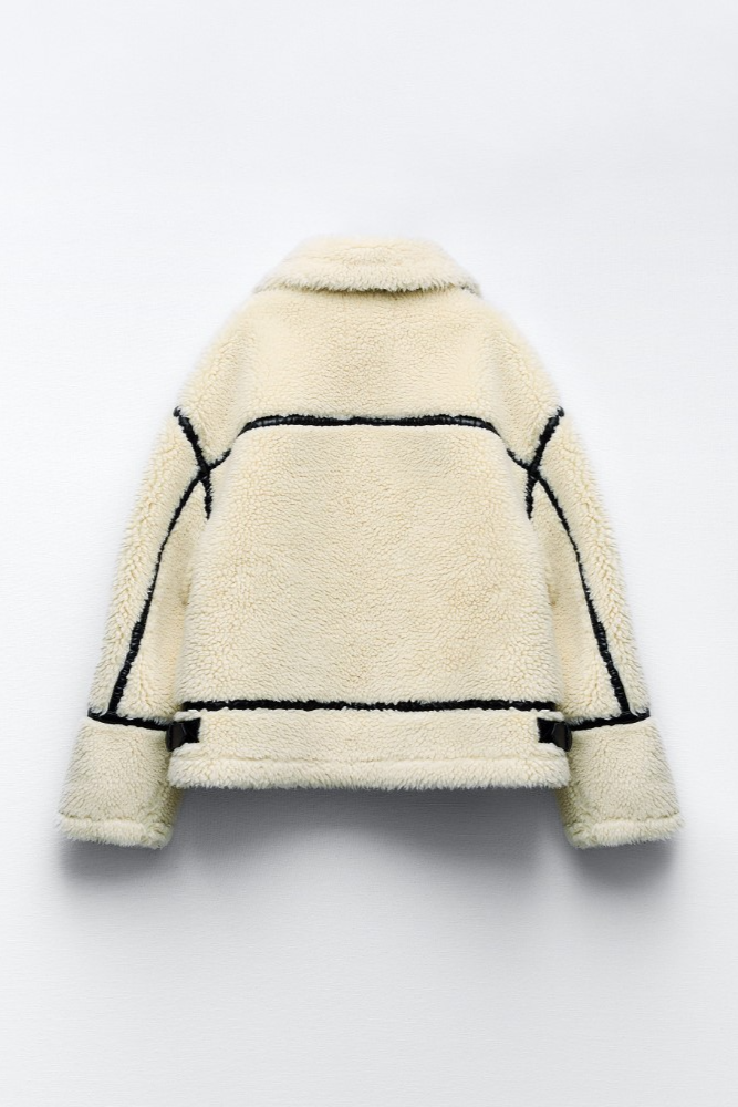 Alvarine – Contrast trim – Shearling jacket