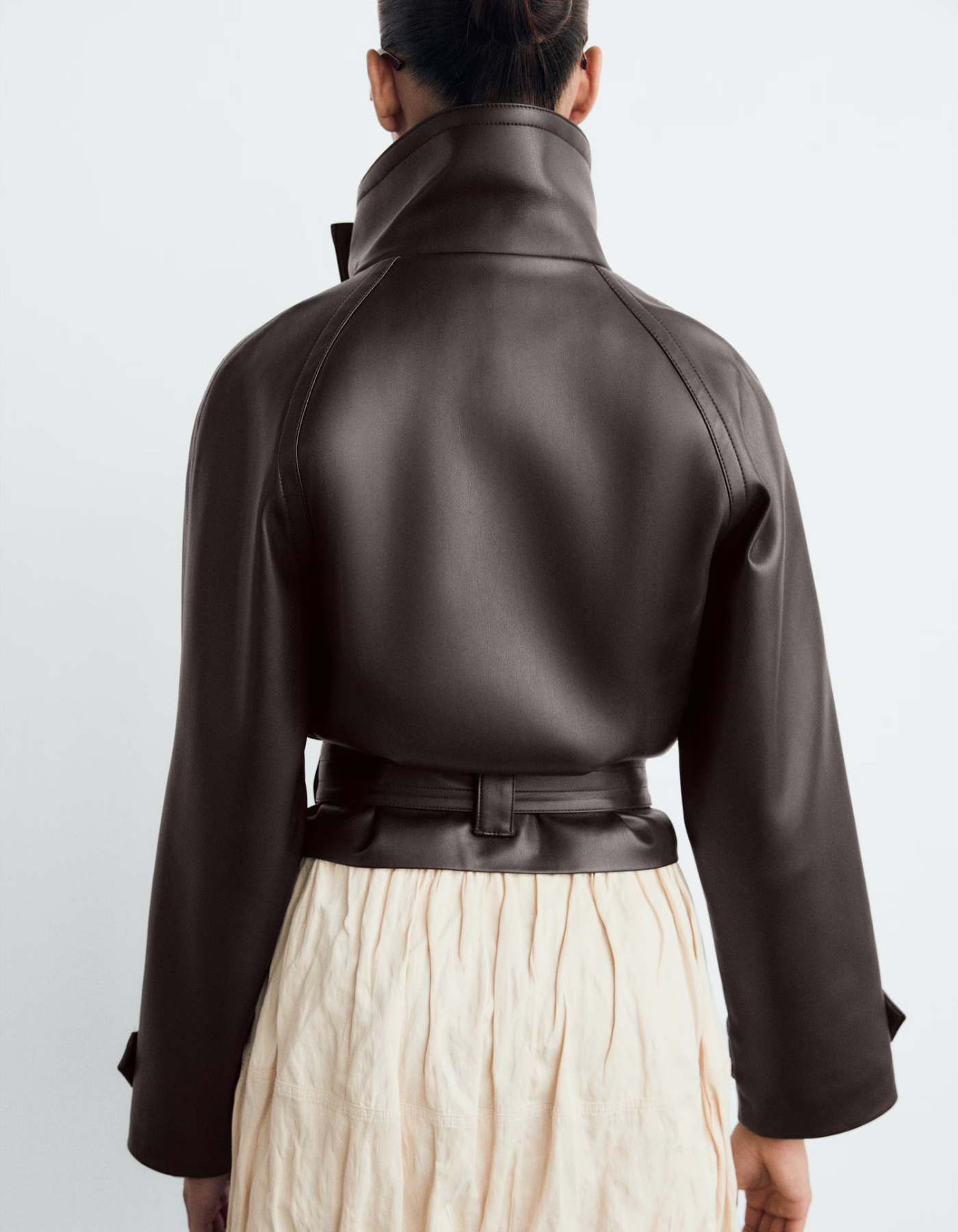 Elisa – Luxe leather – Belted trench coat