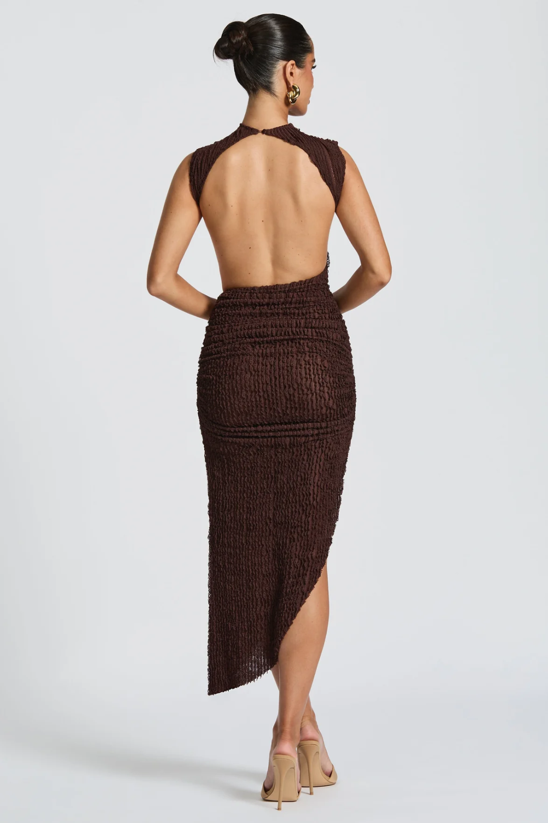 Valora – Ruched side design – Midi dress