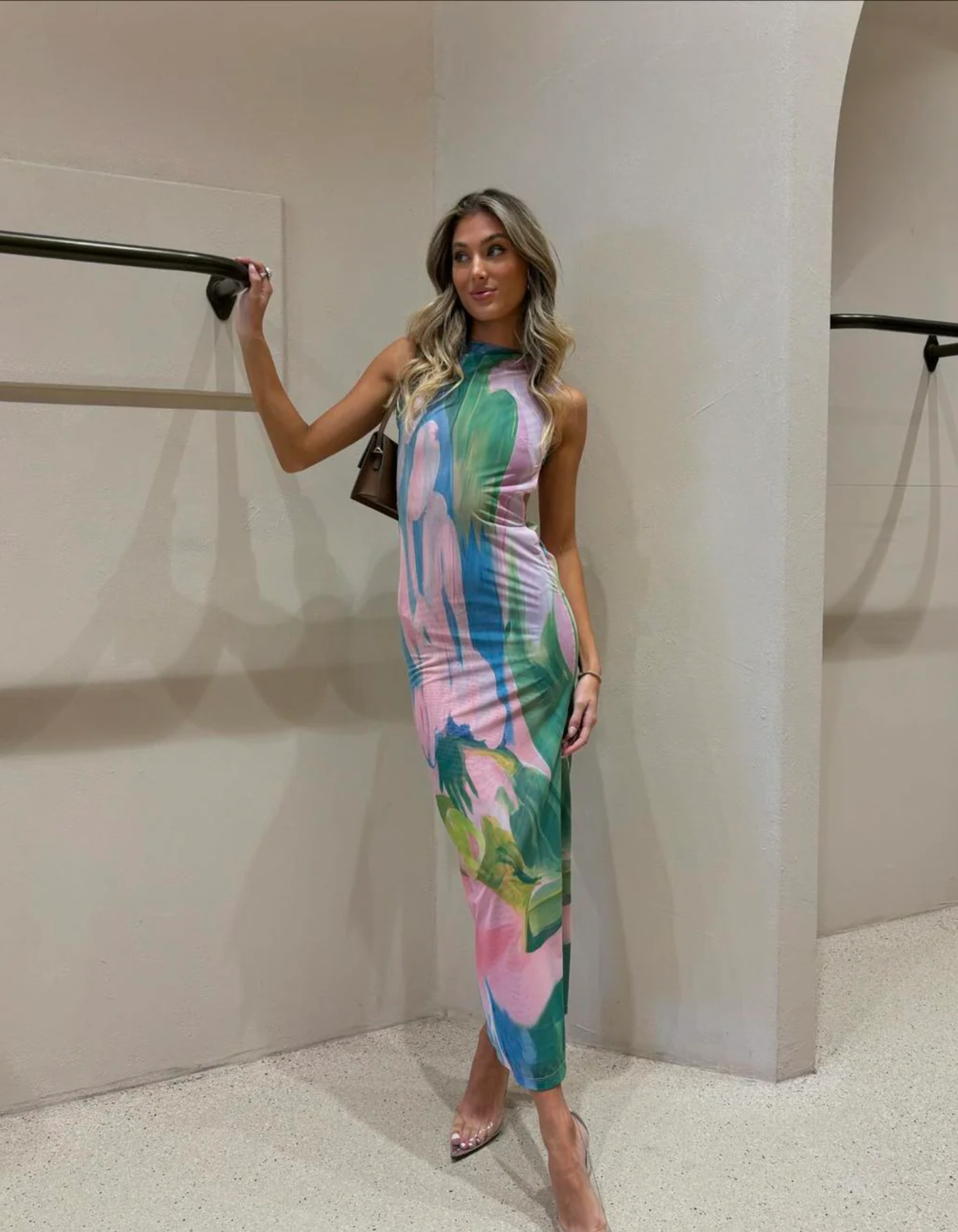 Sienna – Bold colour-block design – Maxi dress