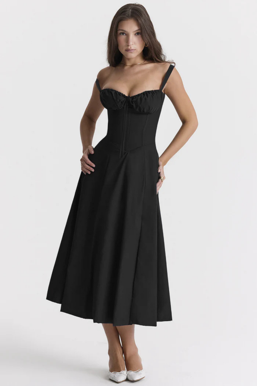Felly – Ruched sweetheart – Midi dress