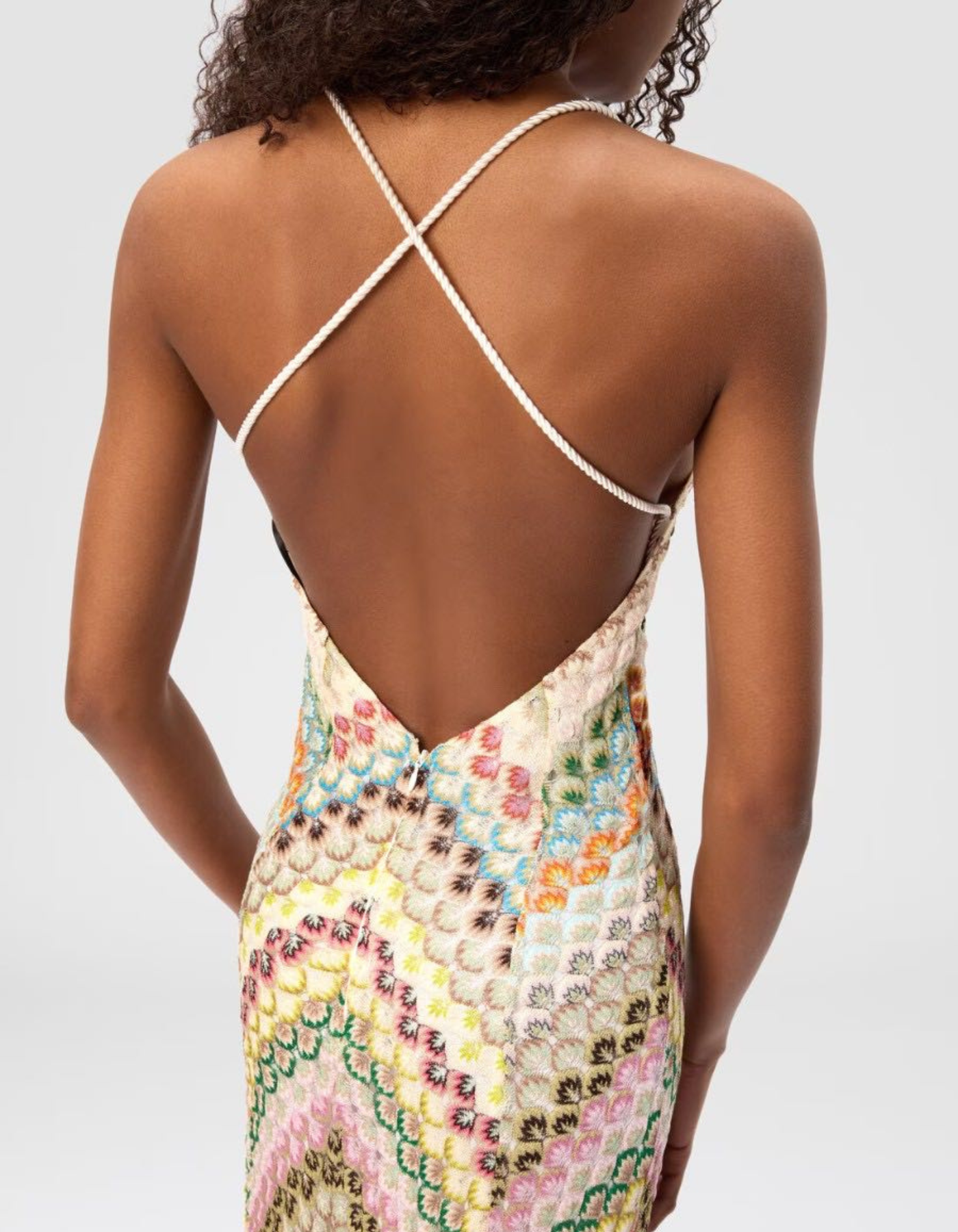 Zinnia – Colourful chevron design – Maxi dress