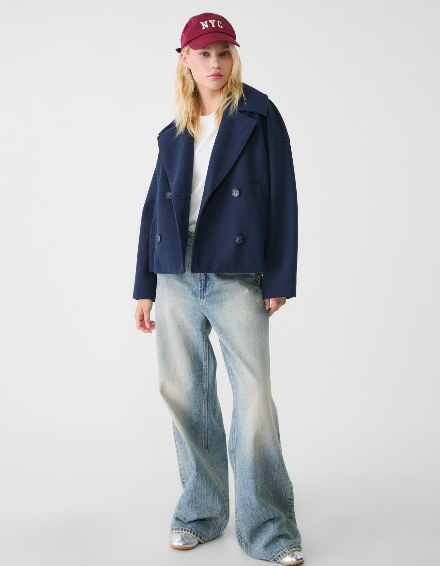 Marcelline – Double-breasted – Cropped pea coat