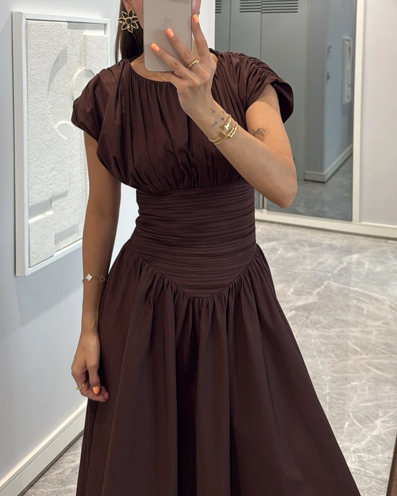Mariella – Ruched waist – Midi dress