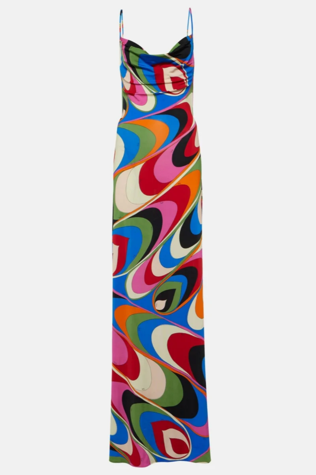 Sammy – Psychedelic swirl – Backless maxi dress