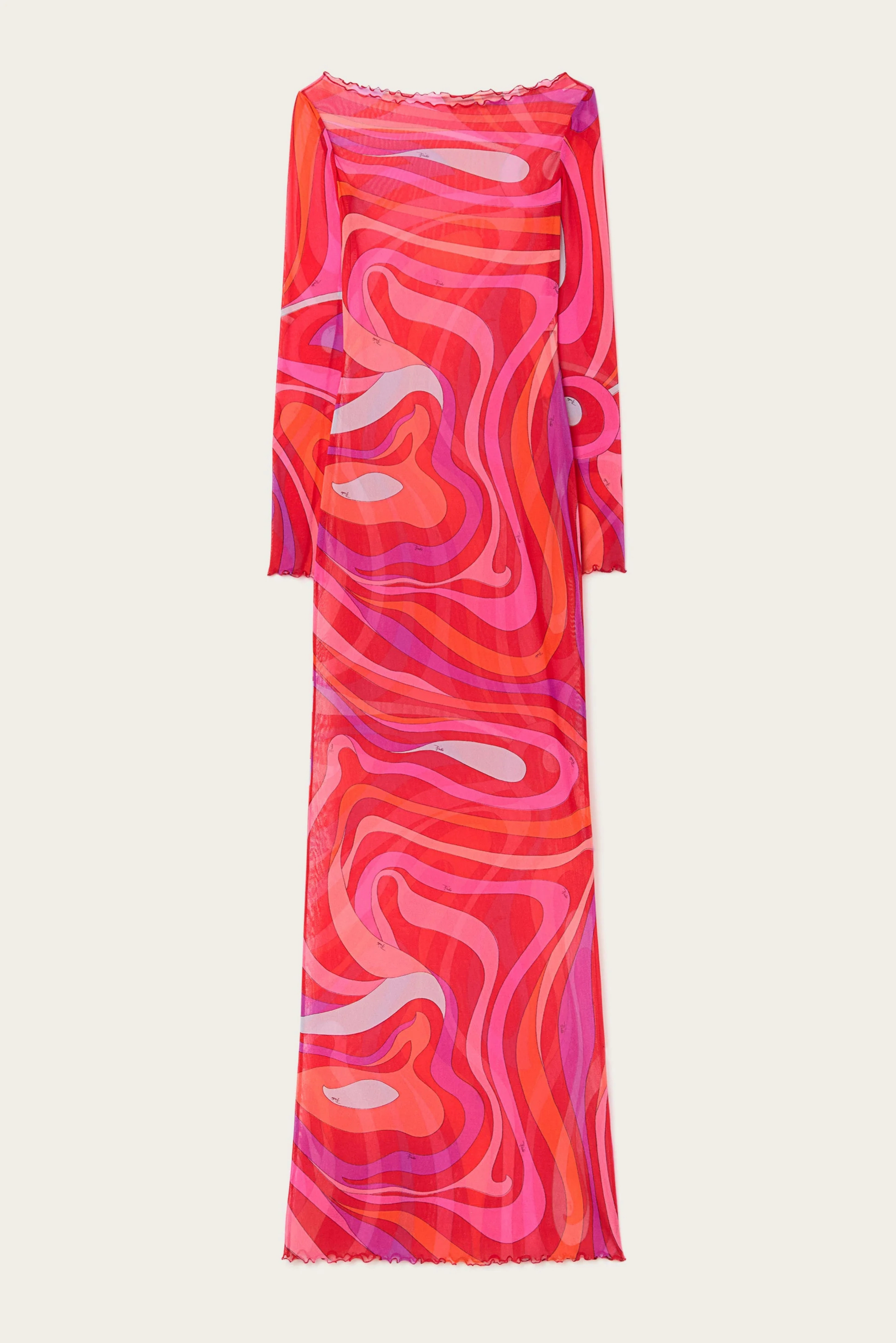 Zaria – Psychedelic swirl – Mesh maxi dress