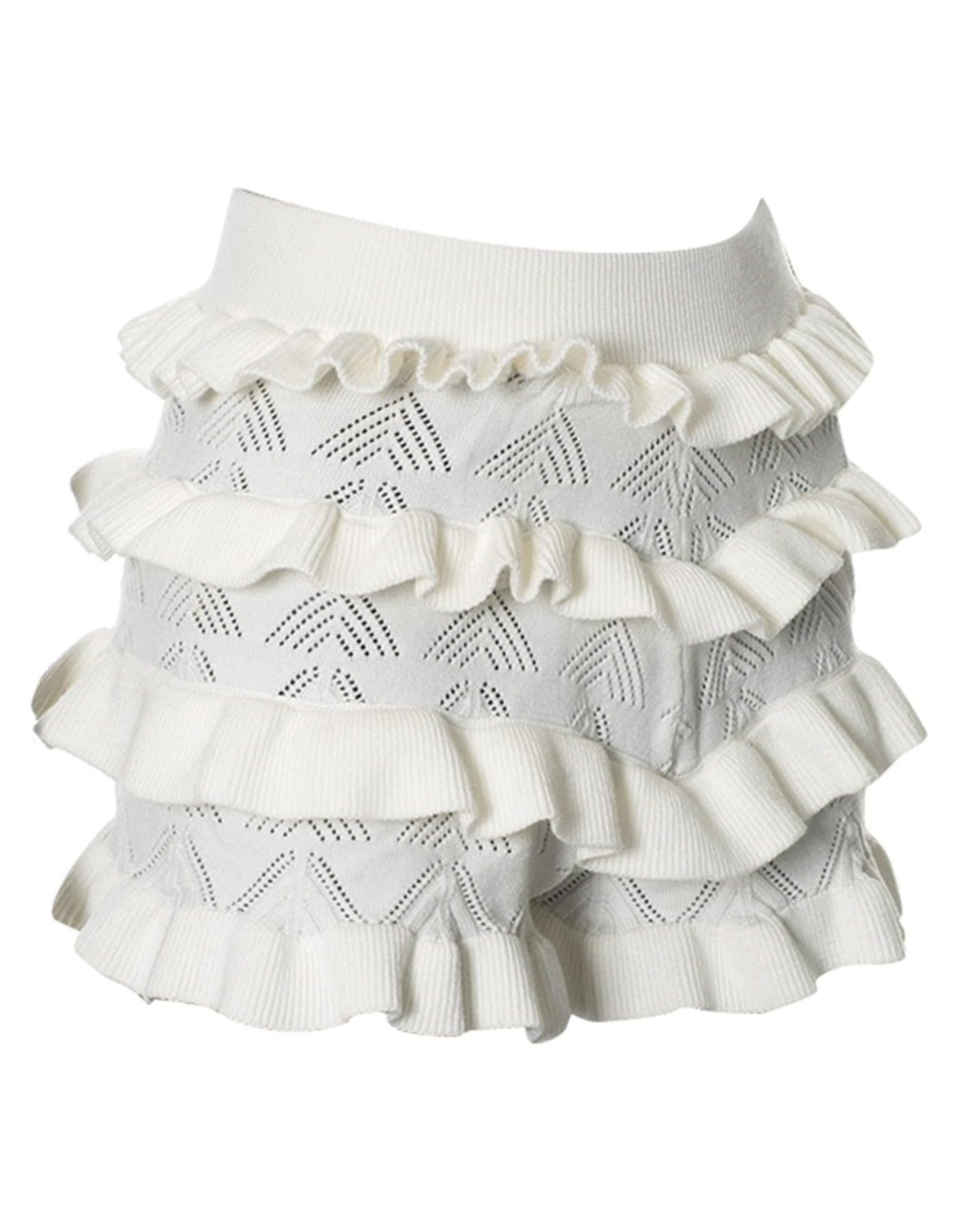 Raya – Ruffle knit – Mini shorts