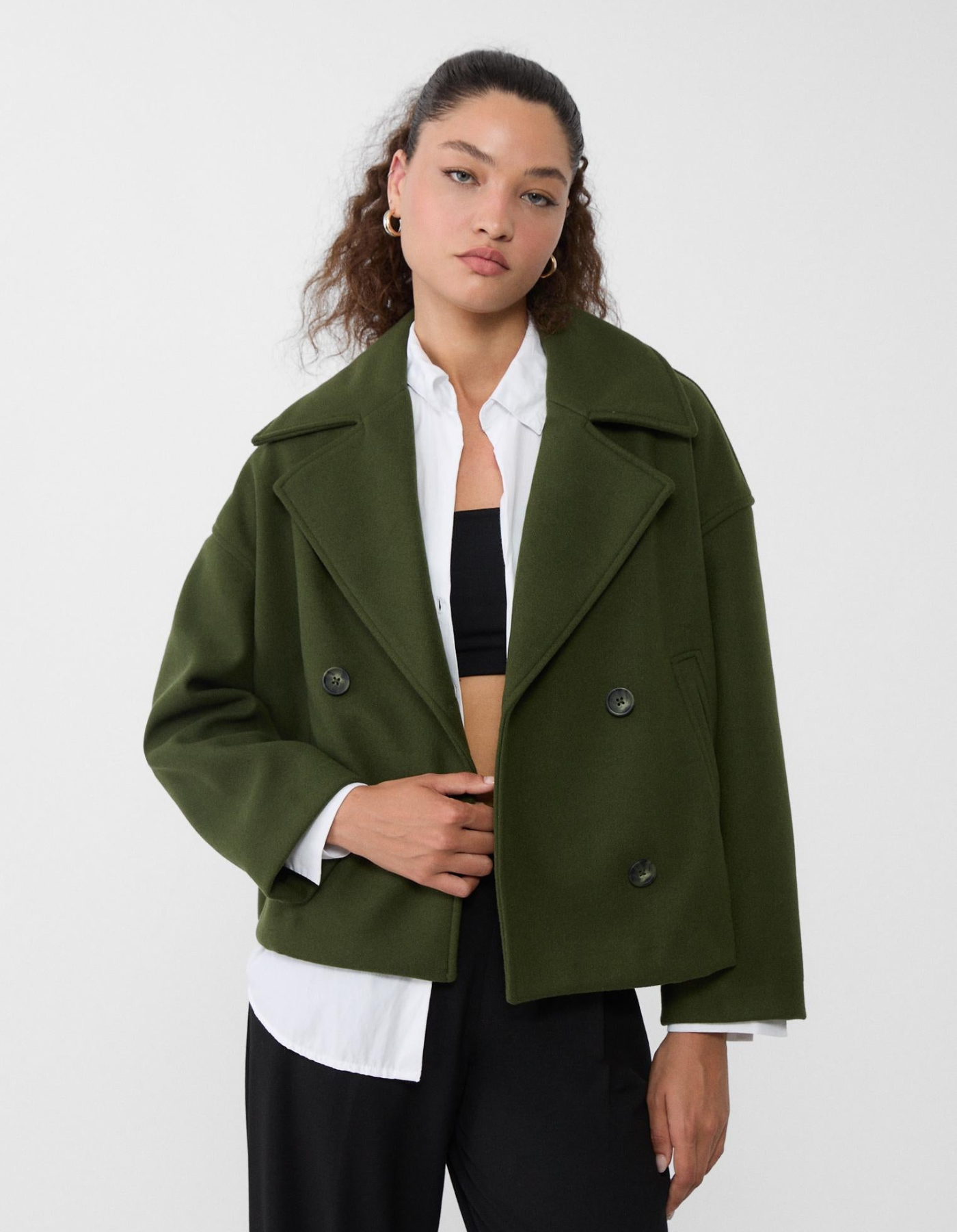 Marcelline – Double-breasted – Cropped pea coat