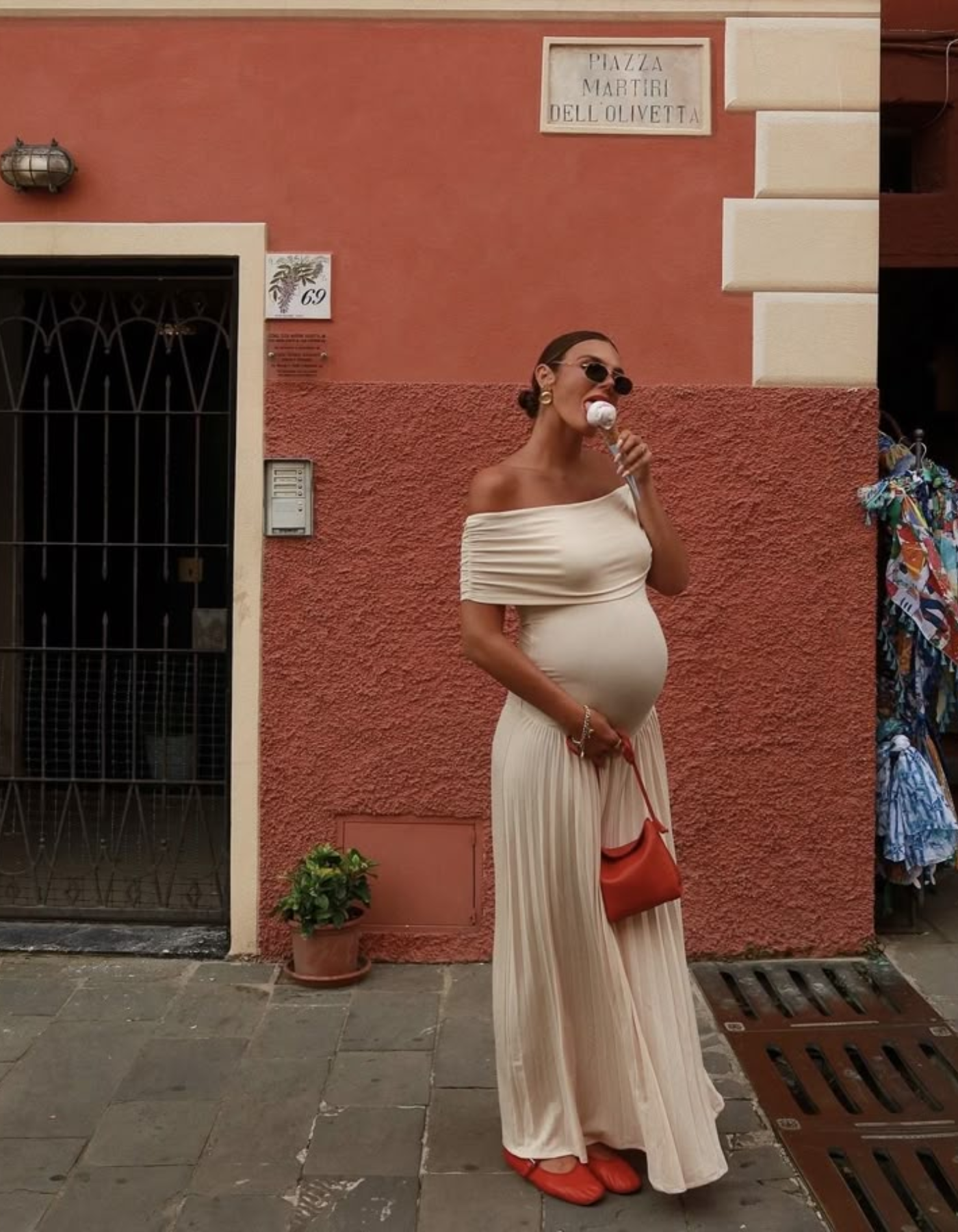 Izabelle – Pleated design – Maternity dress