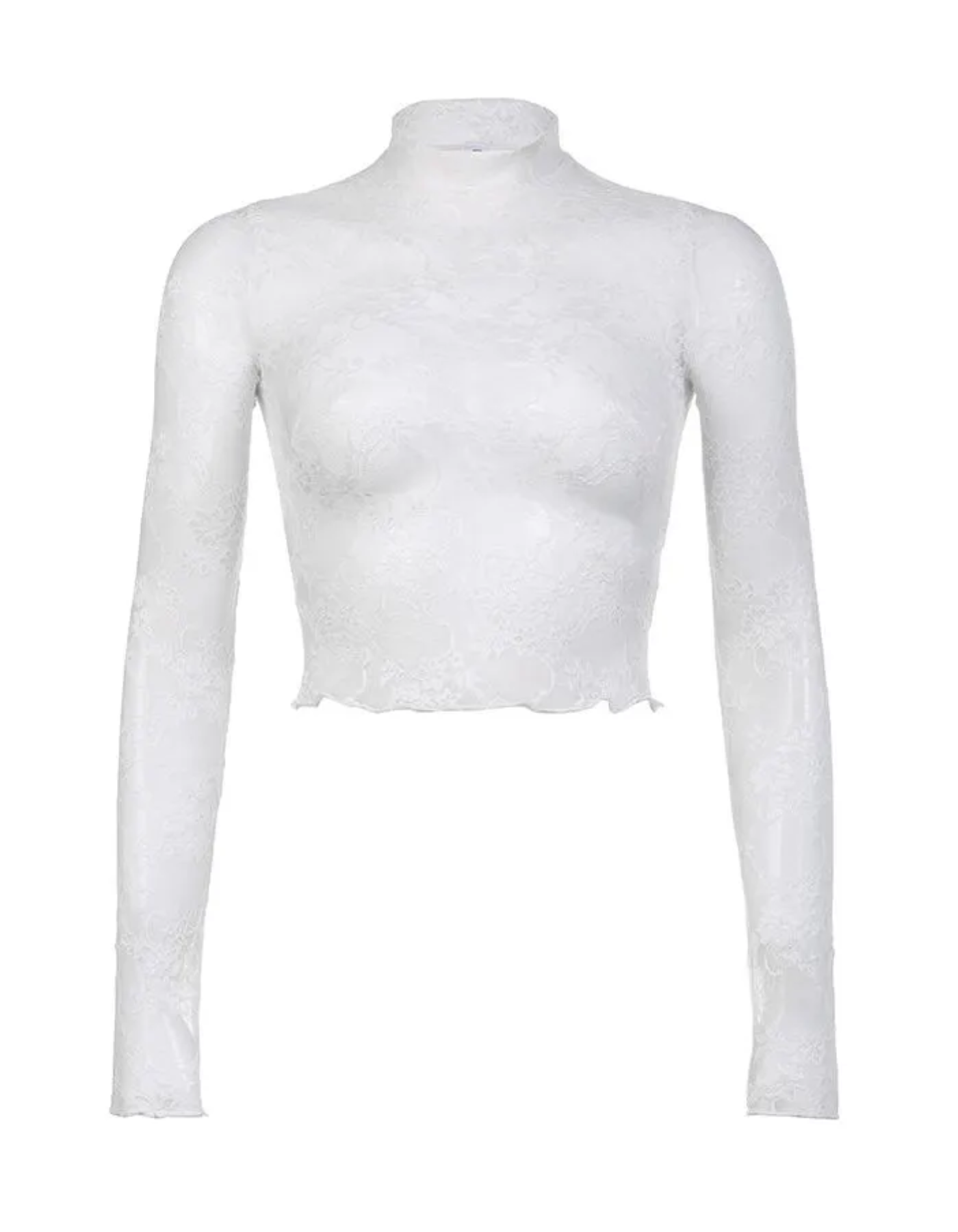 Celivette – Romantic sheer floral – Long sleeve top