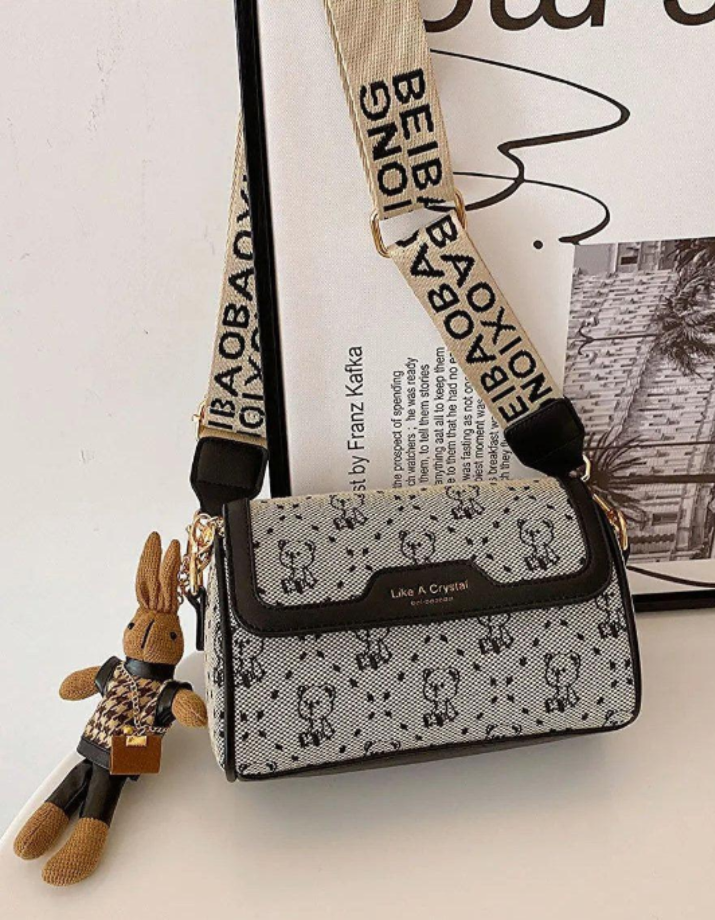 Celinea – Embellished bunny charm – Crossbody bag