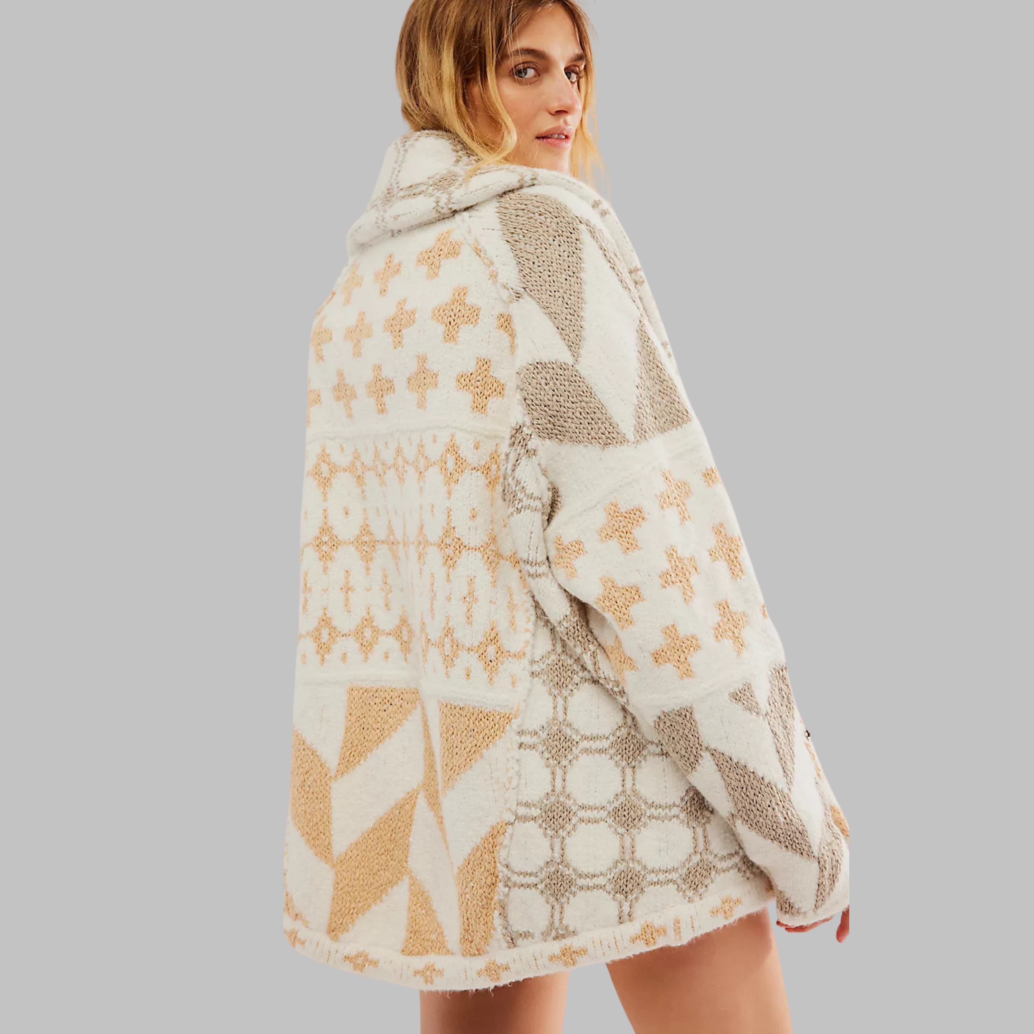 Isabelle – Geometric pattern – Knit sweater