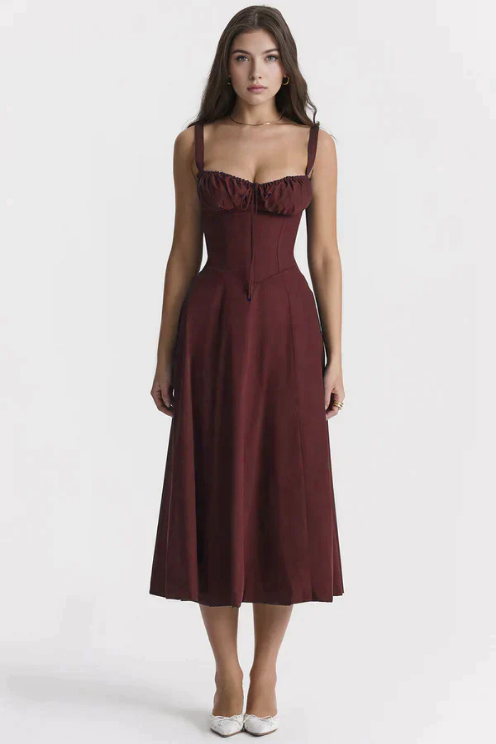 Felly – Ruched sweetheart – Midi dress