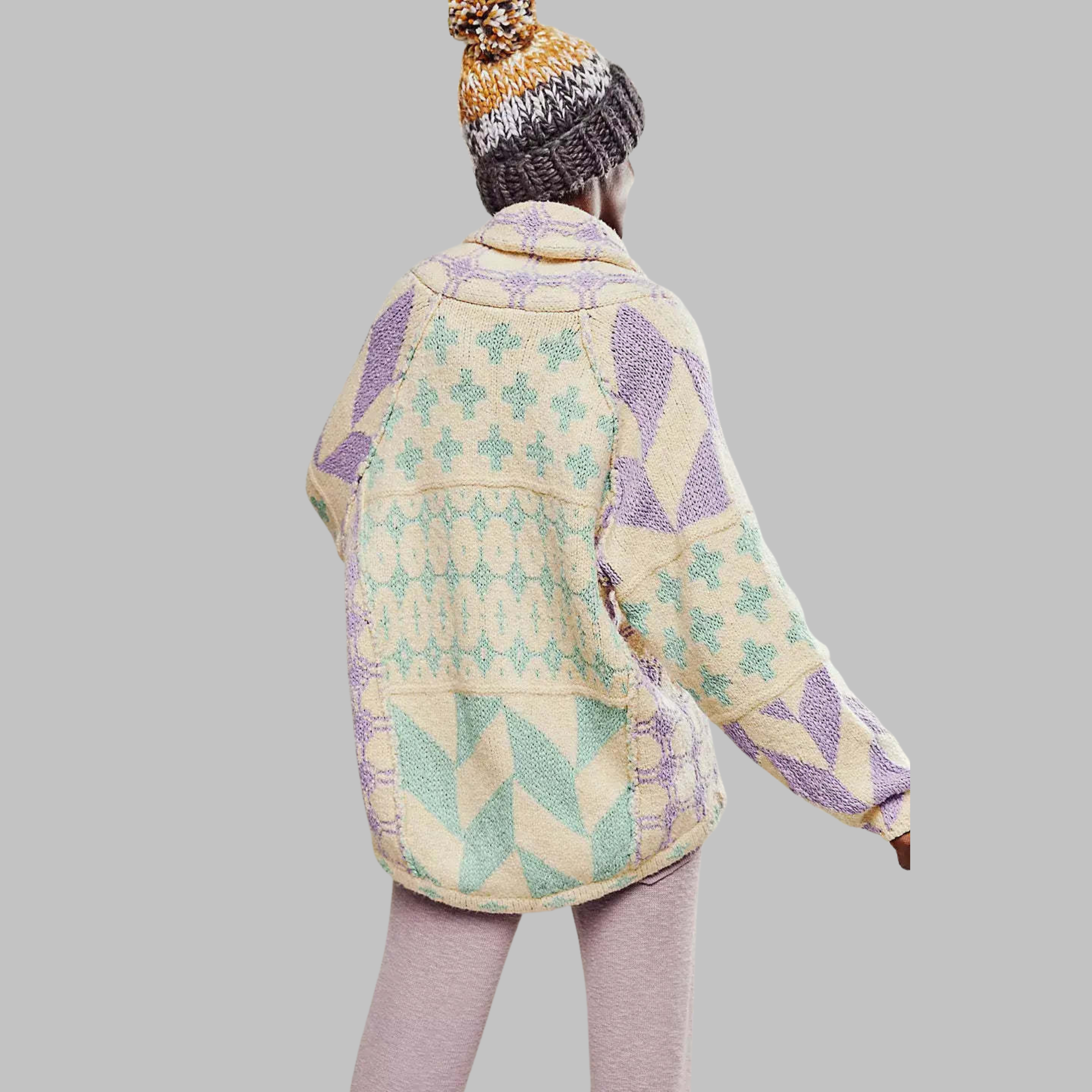 Isabelle – Geometric pattern – Knit sweater