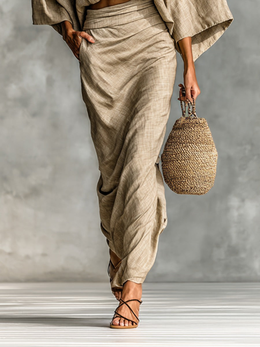 Leravelle – Draped elegance – Two-piece set