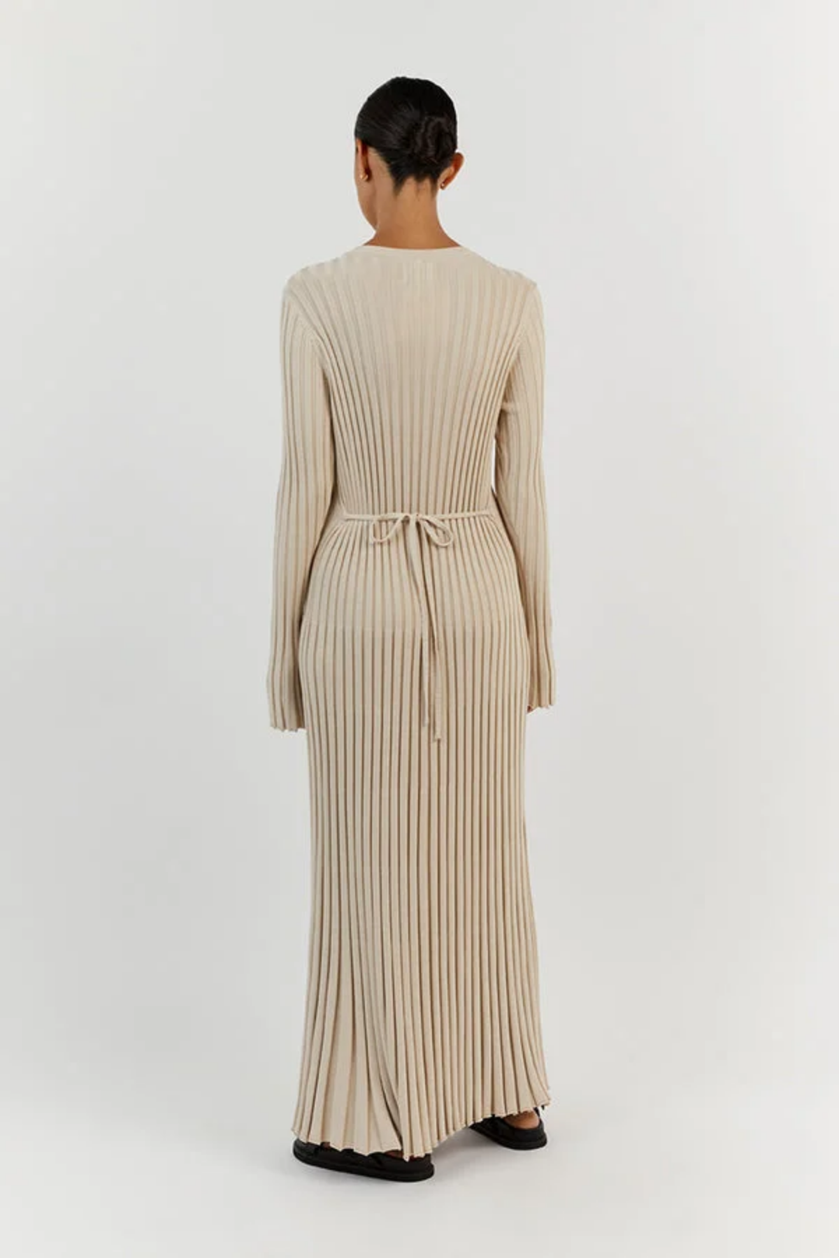 Elena – Cozy Knit Ribbed Dress – Maxi Dress