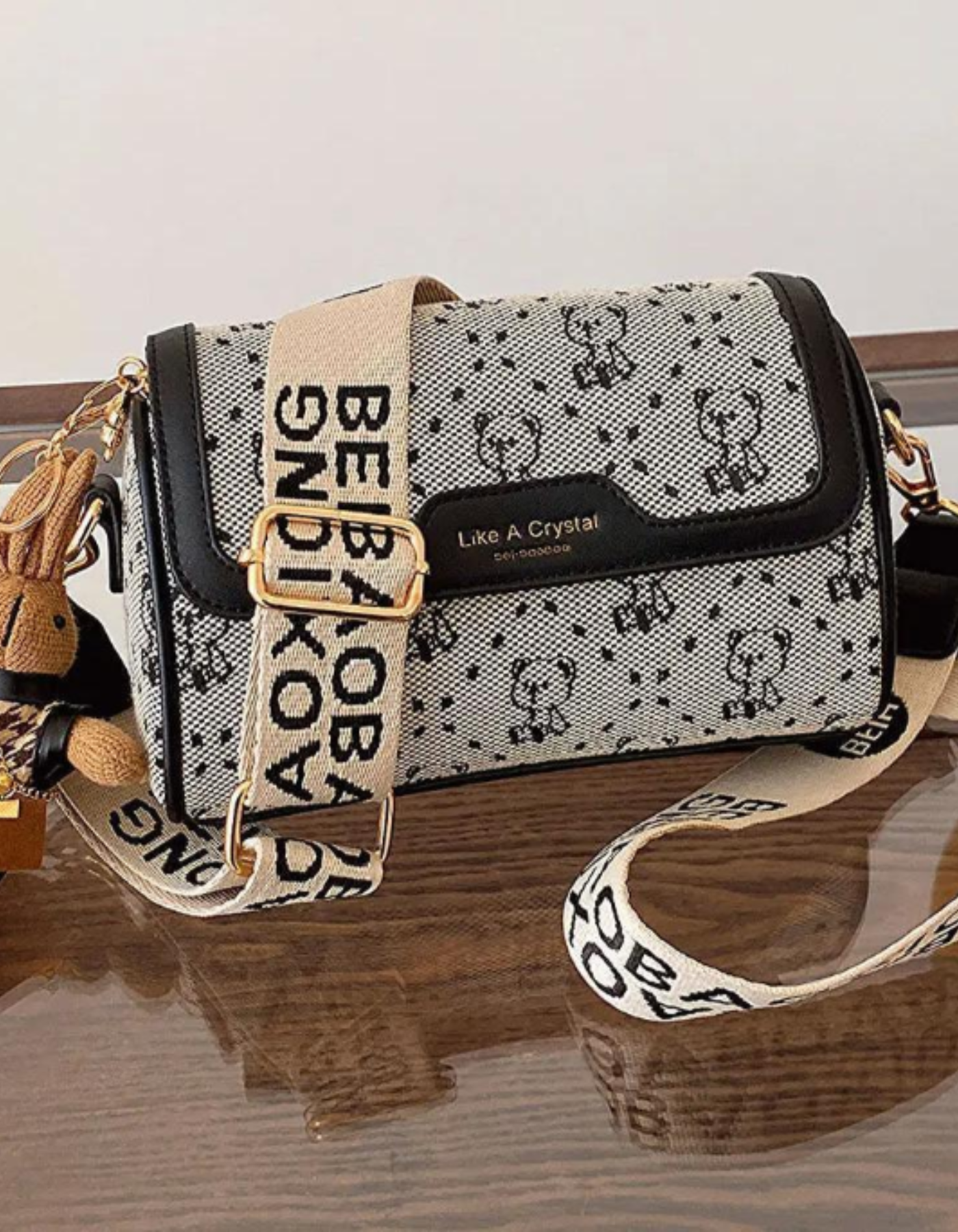 Celinea – Embellished bunny charm – Crossbody bag