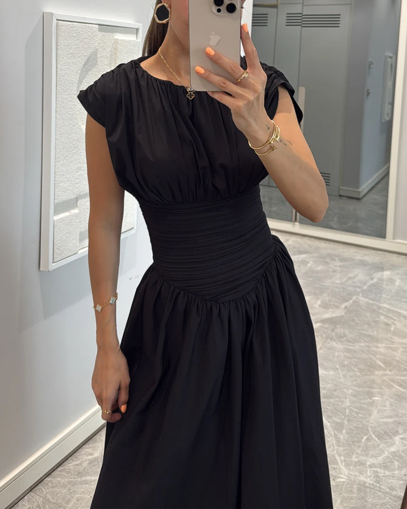 Mariella – Ruched waist – Midi dress