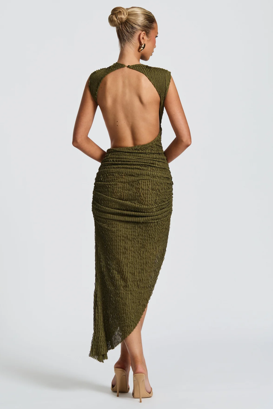 Valora – Ruched side design – Midi dress
